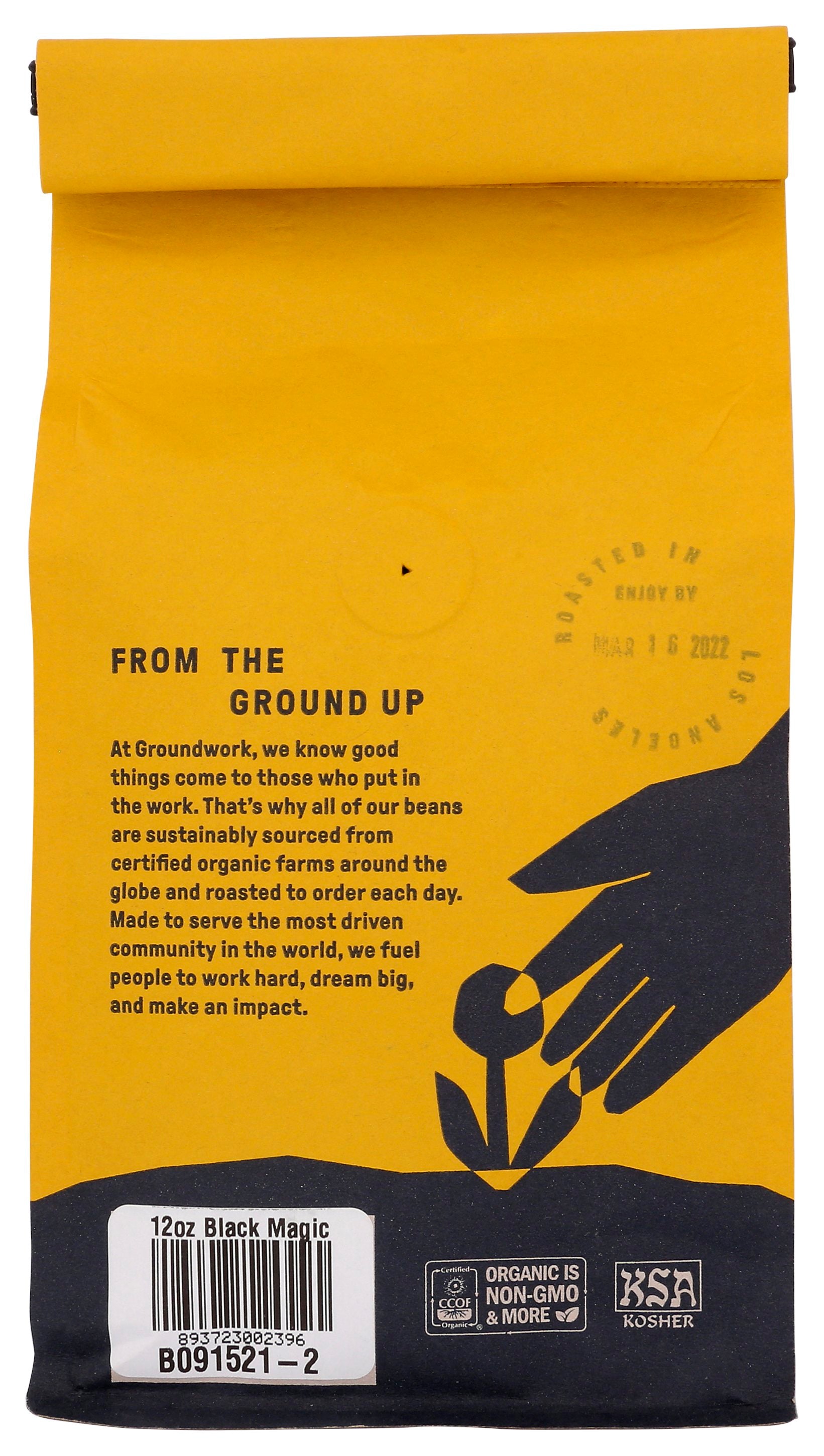 GROUNDWORK COFFEE COFFEE WB BLK MGC ESP ORG - Case of 6