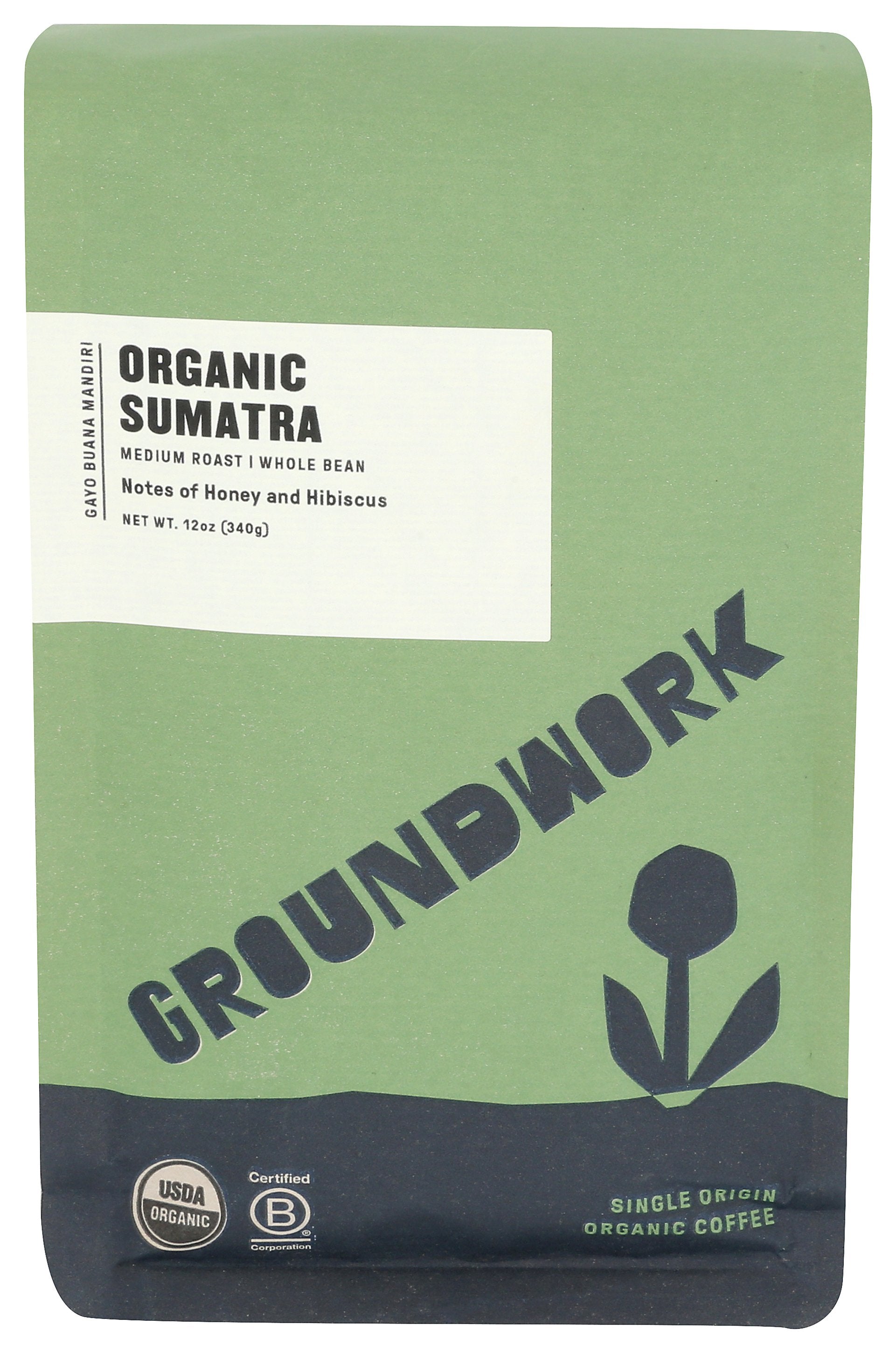 GROUNDWORK COFFEE COFFEE WHL BEAN SUMATRA - Case of 6