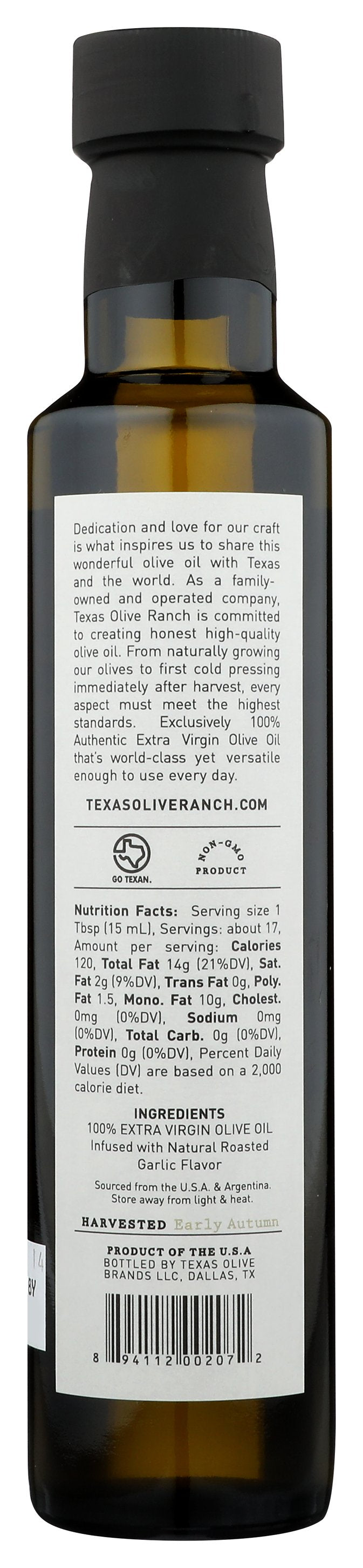 TEXAS OLIVE RANCH EVOO ROASTED GARLIC - Case of 12