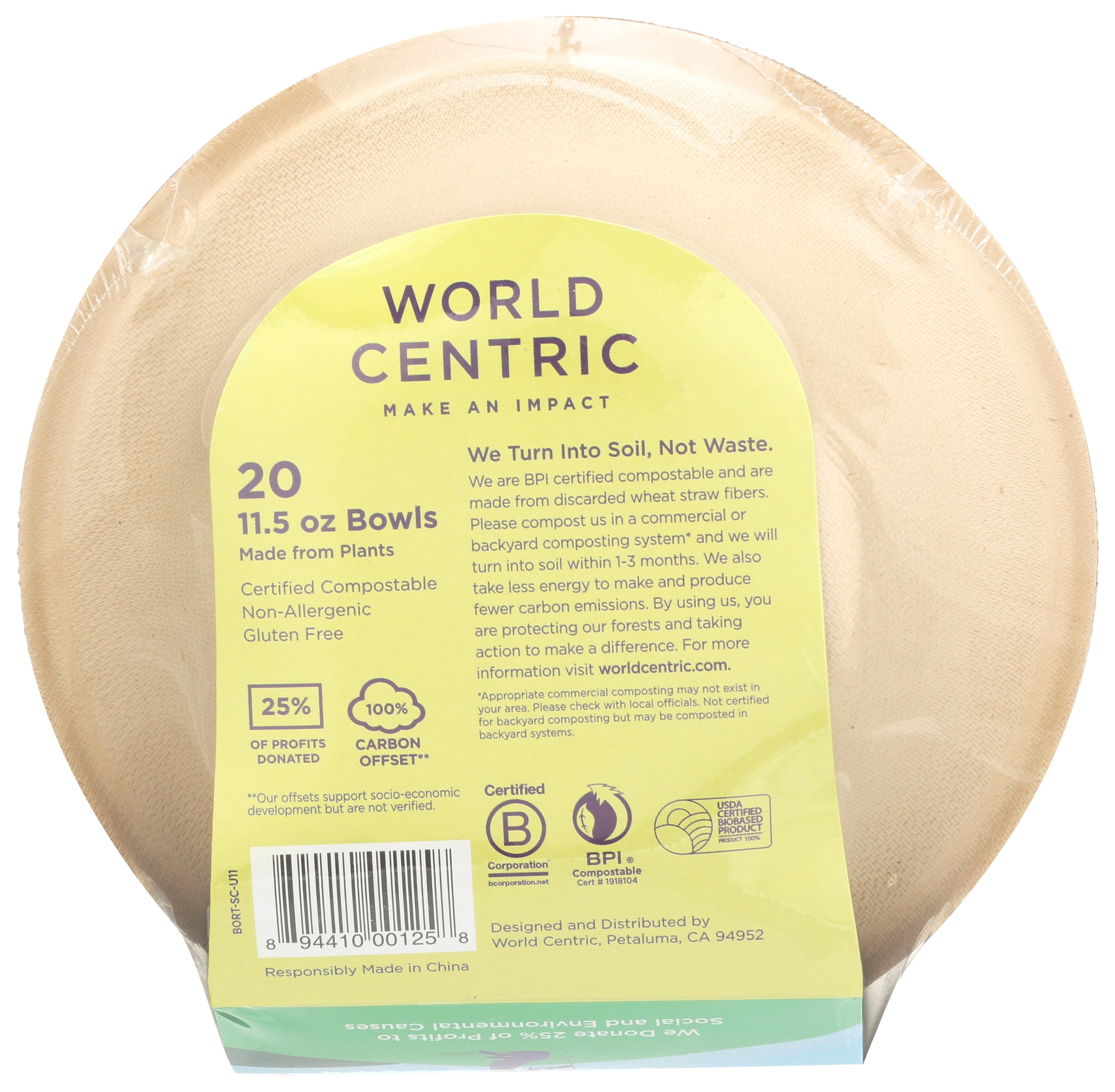 WORLD CENTRIC BOWL FIBER 11.5Z