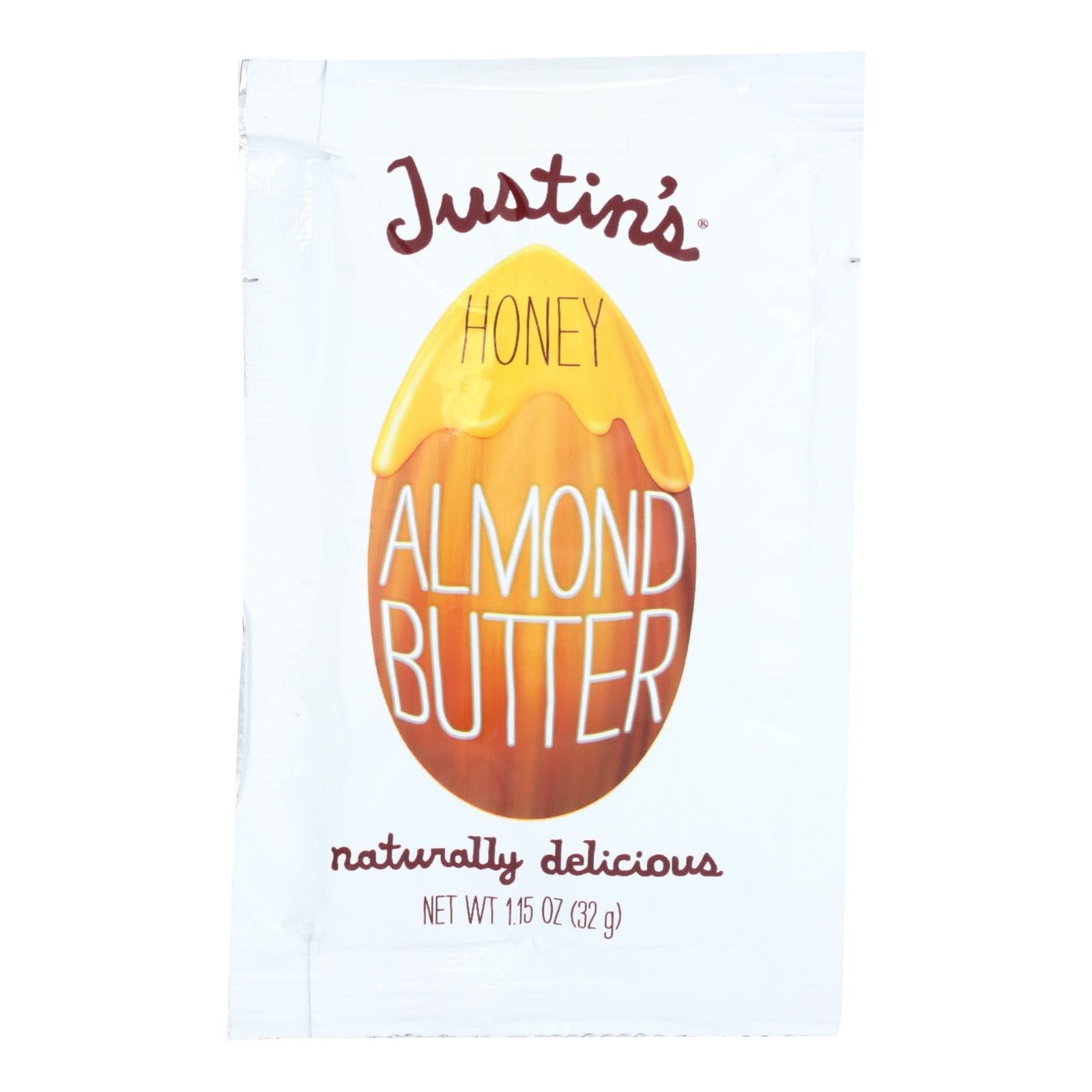 Justin's Nut Butter Squeeze Pack - Almond Butter - Honey - Case Of 10 - 1.15 Oz.