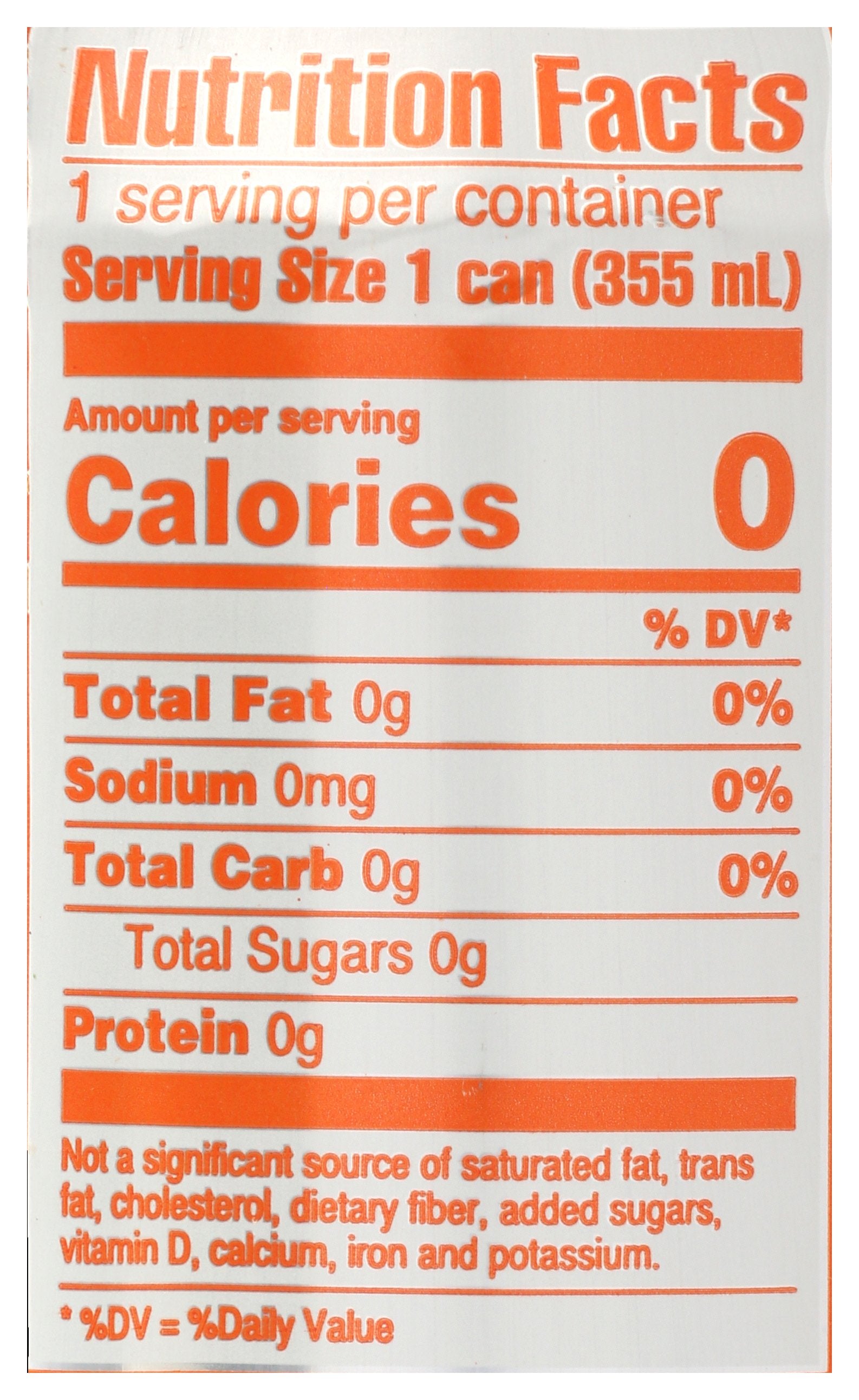 ZEVIA SODA ORANGE NTRL 6PK - Case of 4