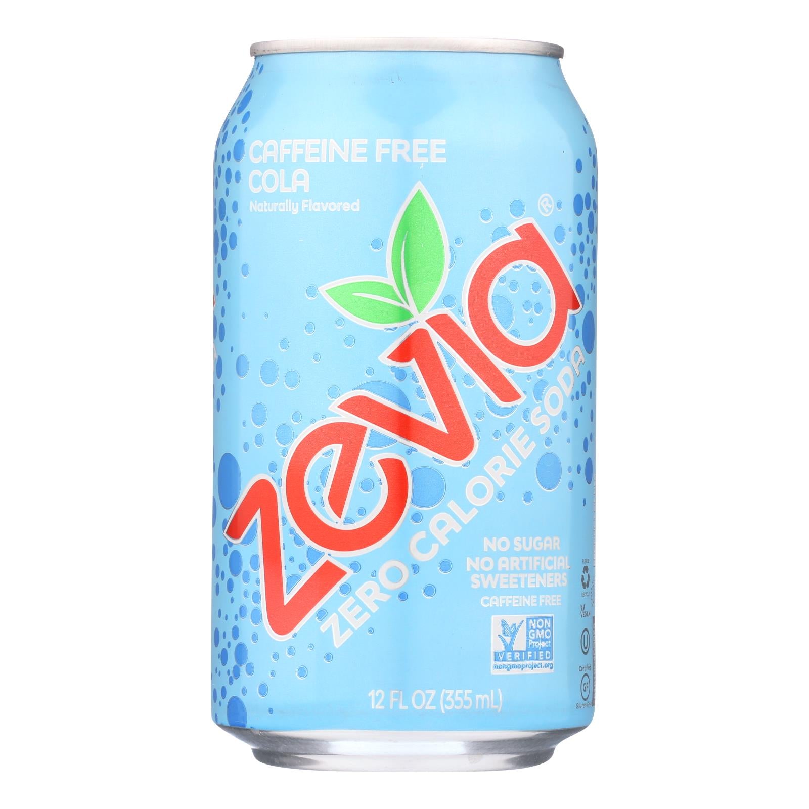 Zevia - Soda Cola Cafe Free Zero Calorie - Case of 4-6/12 Fluid Ounces