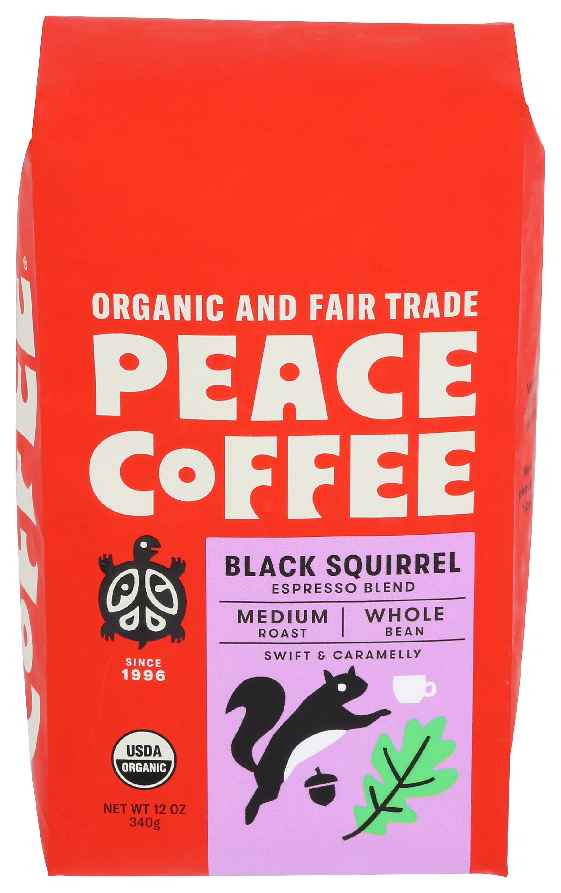 PEACE COFFEE COFFEE WB BLK SQRRL ESPR - Case of 6