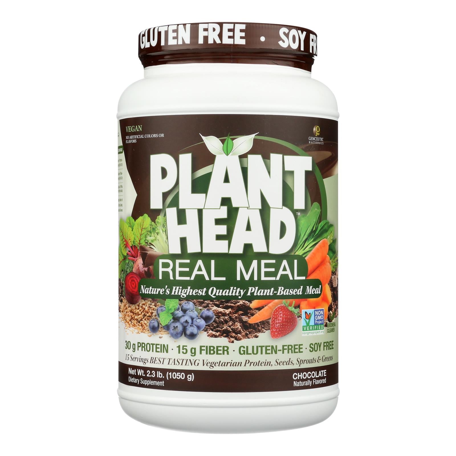 Genceutic Naturals Plant Head Real Meal - Chocolate - 2.3 lb