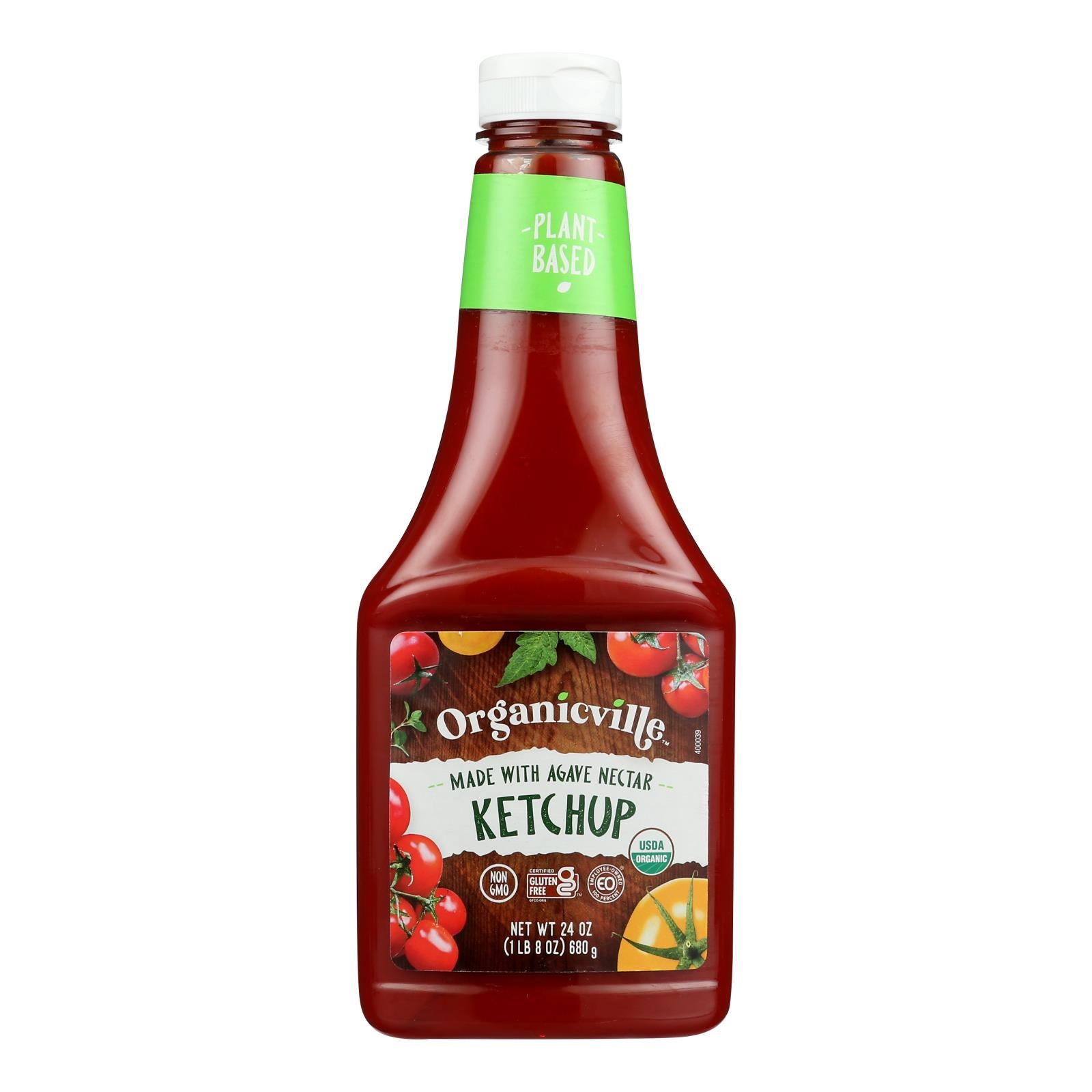 Organic Ville Organic Ketchup - Tomato - Case Of 12 - 24 Oz.