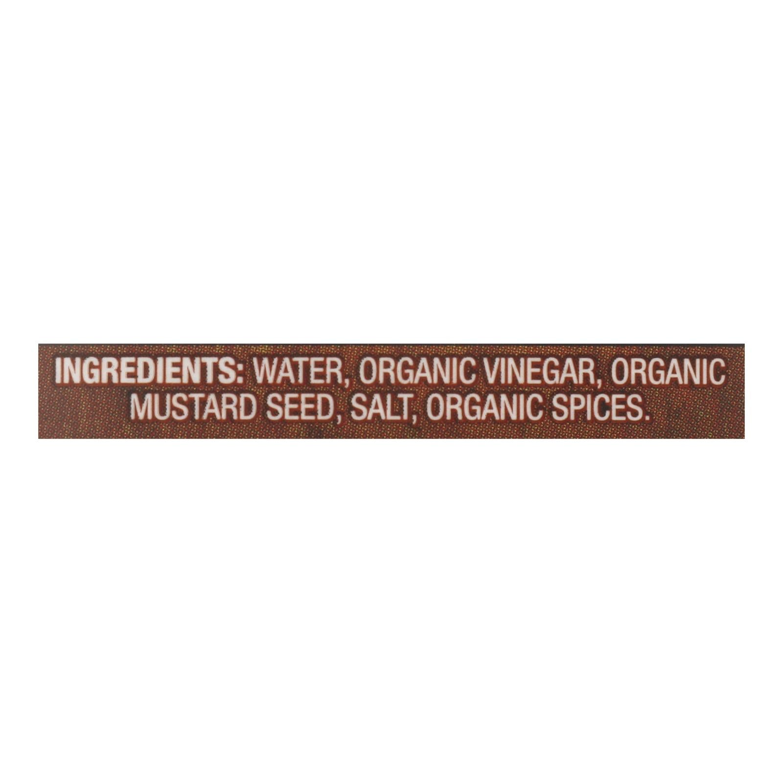 Organic Ville Organic Mustard - Stone Ground - Case Of 12 - 12 Oz.