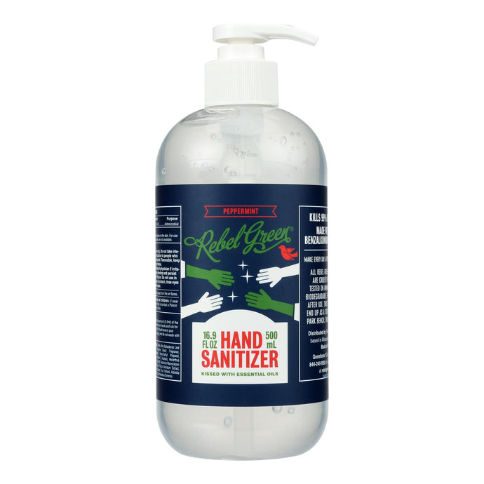 Rebel Green - Hand Sanitizer Pepermint - Case Of 4-16.9 Oz