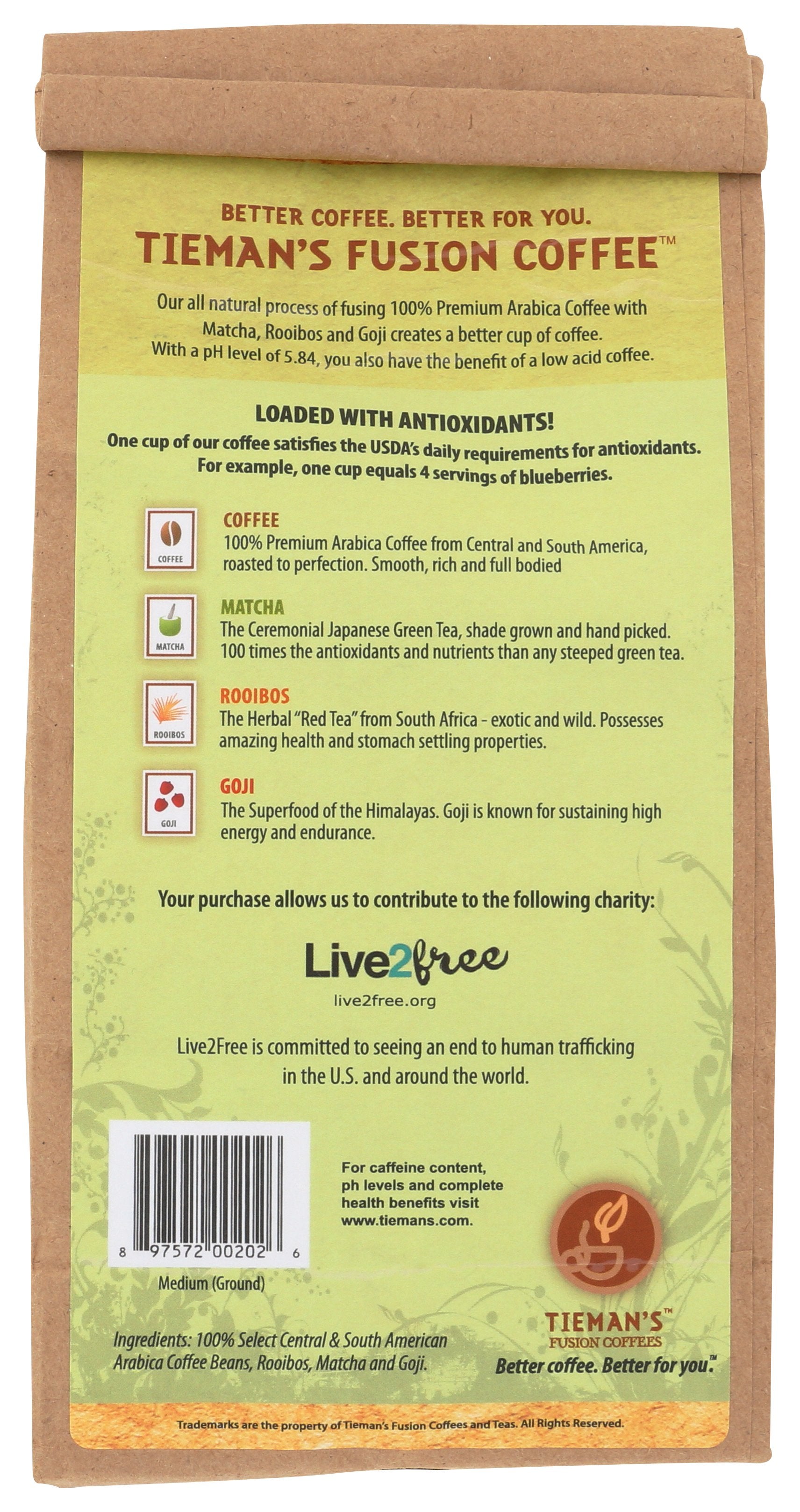 TIEMANS FUSION COFFEE GRND MED FUSION - Case of 6