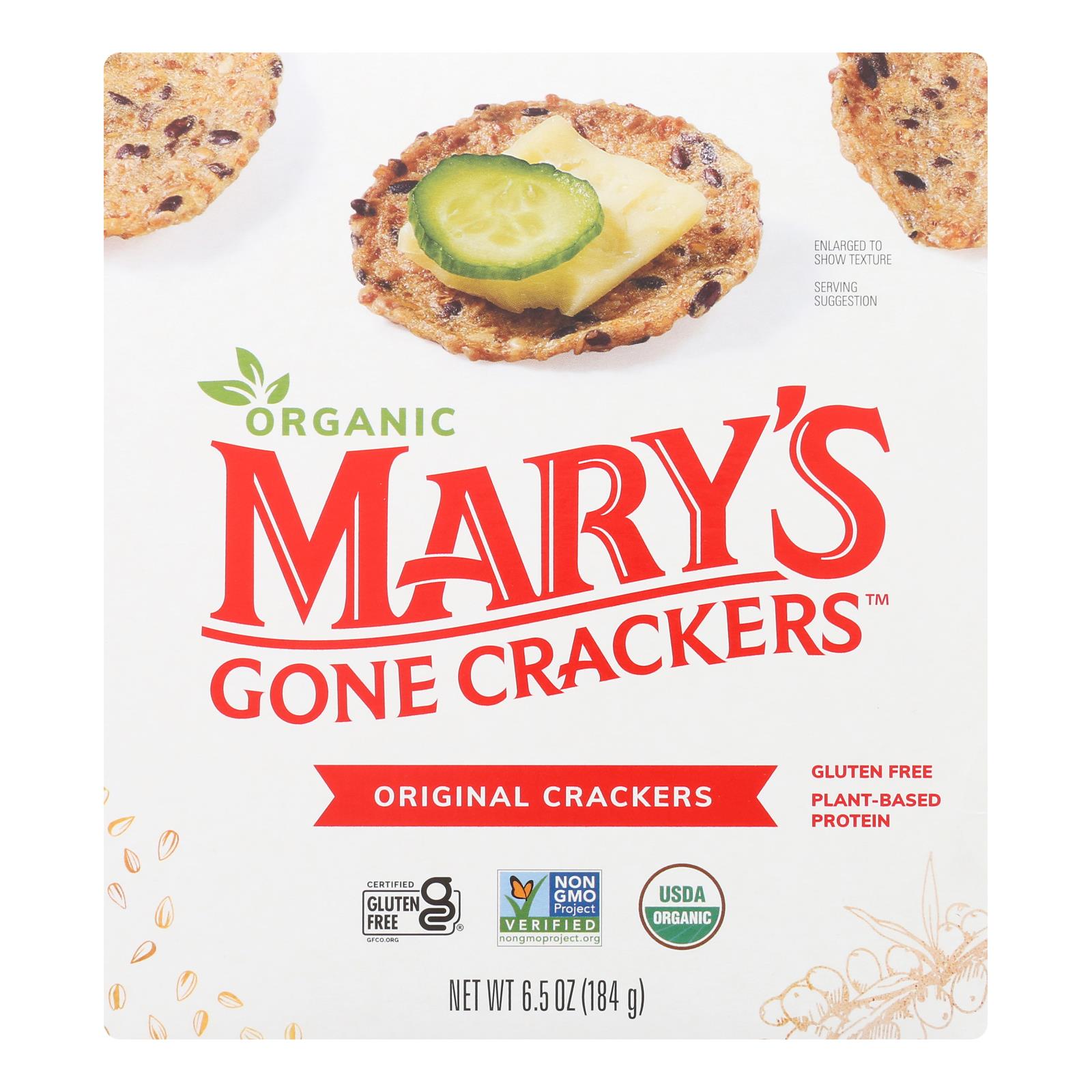 Mary's Gone Original Crackers  - Case Of 6 - 6.5 Oz