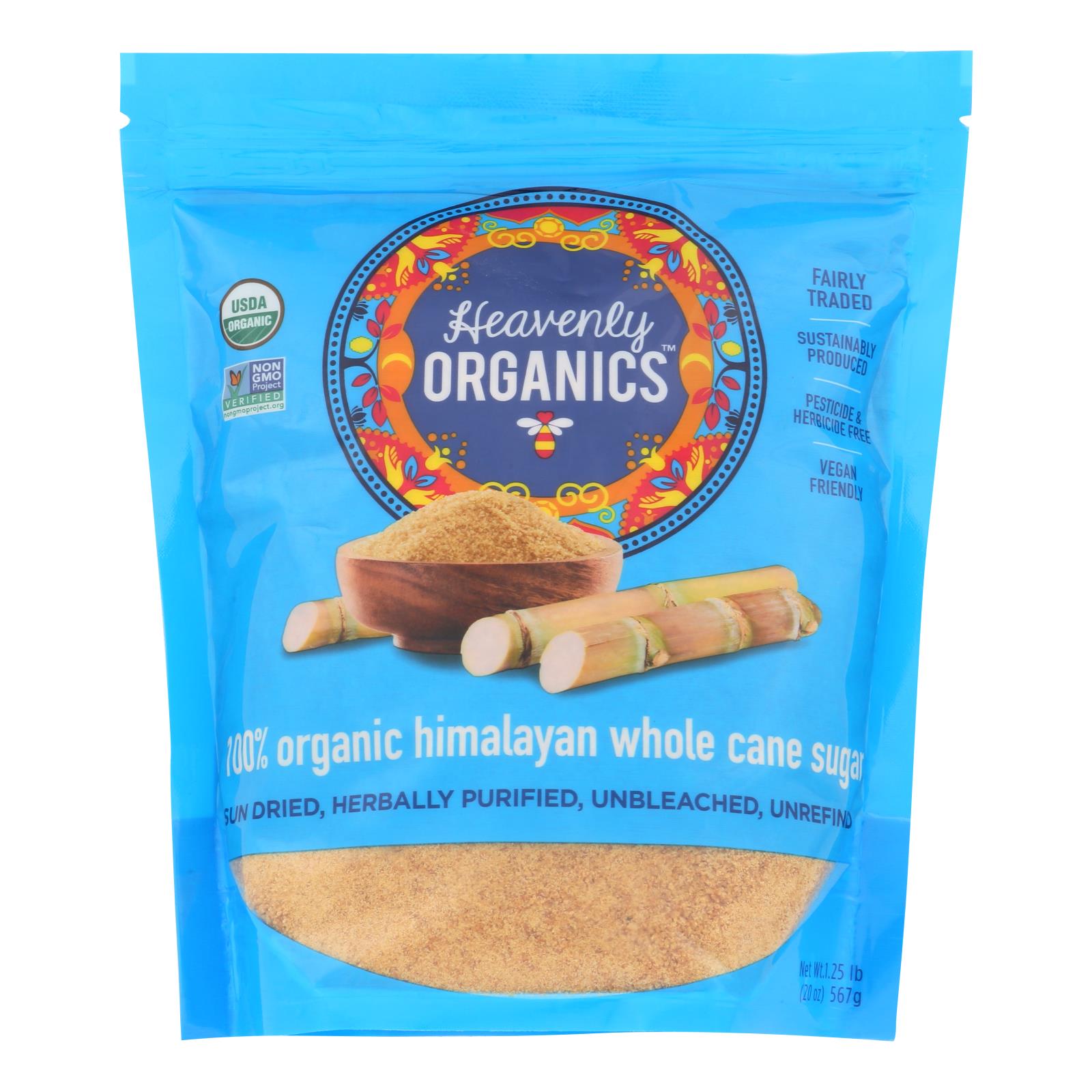 Heavenly Organics 100% Organic Heavenly Sugar - Case of 6 - 20 oz