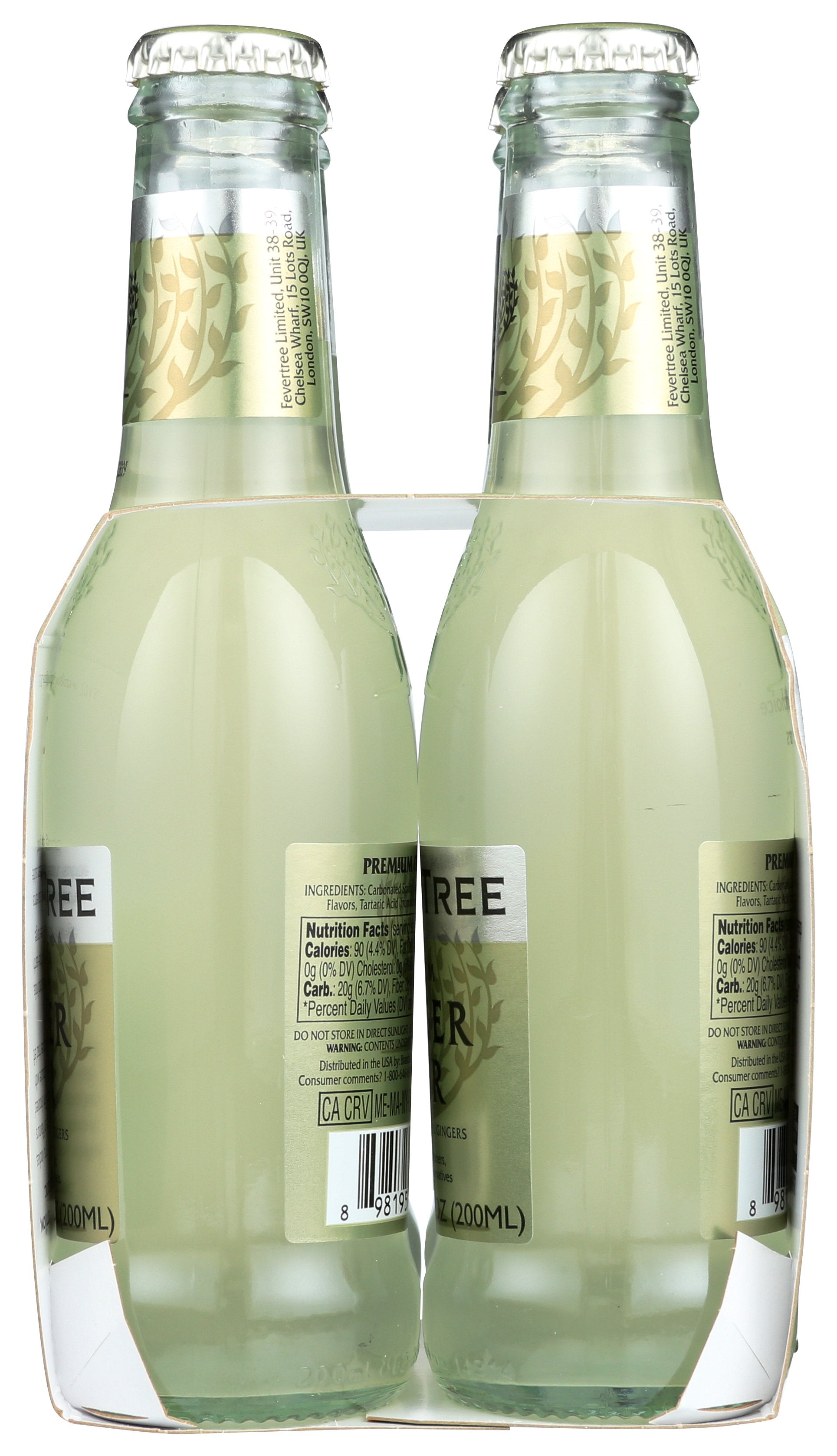 FEVER TREE SODA 4PK GINGER BEER - Case of 6
