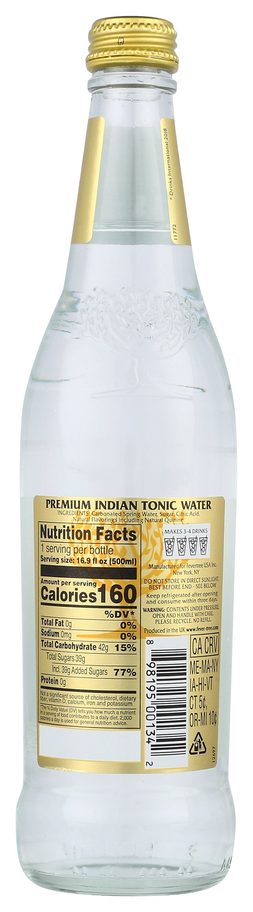 FEVER TREE SODA TONIC WTR INDIAN - Case of 8