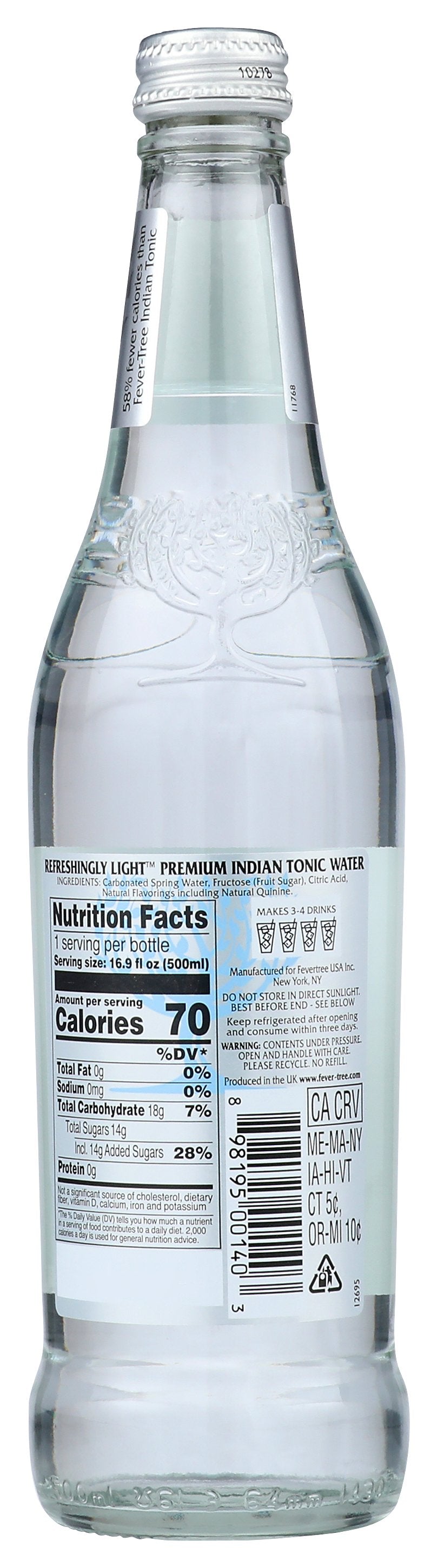 FEVER TREE SODA TONIC WTR NTRLY LGHT - Case of 8