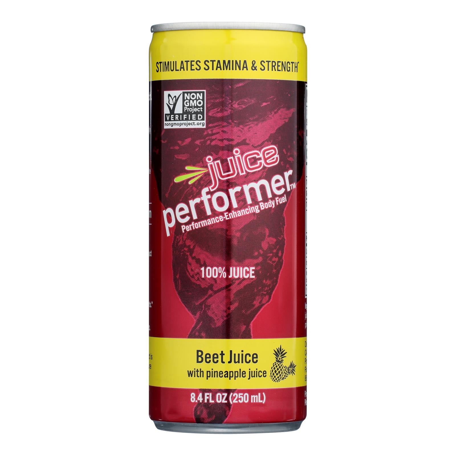 Juice Performer - Juice Beet & Pineapple Juice - Case of 12 - 8.4 OZ