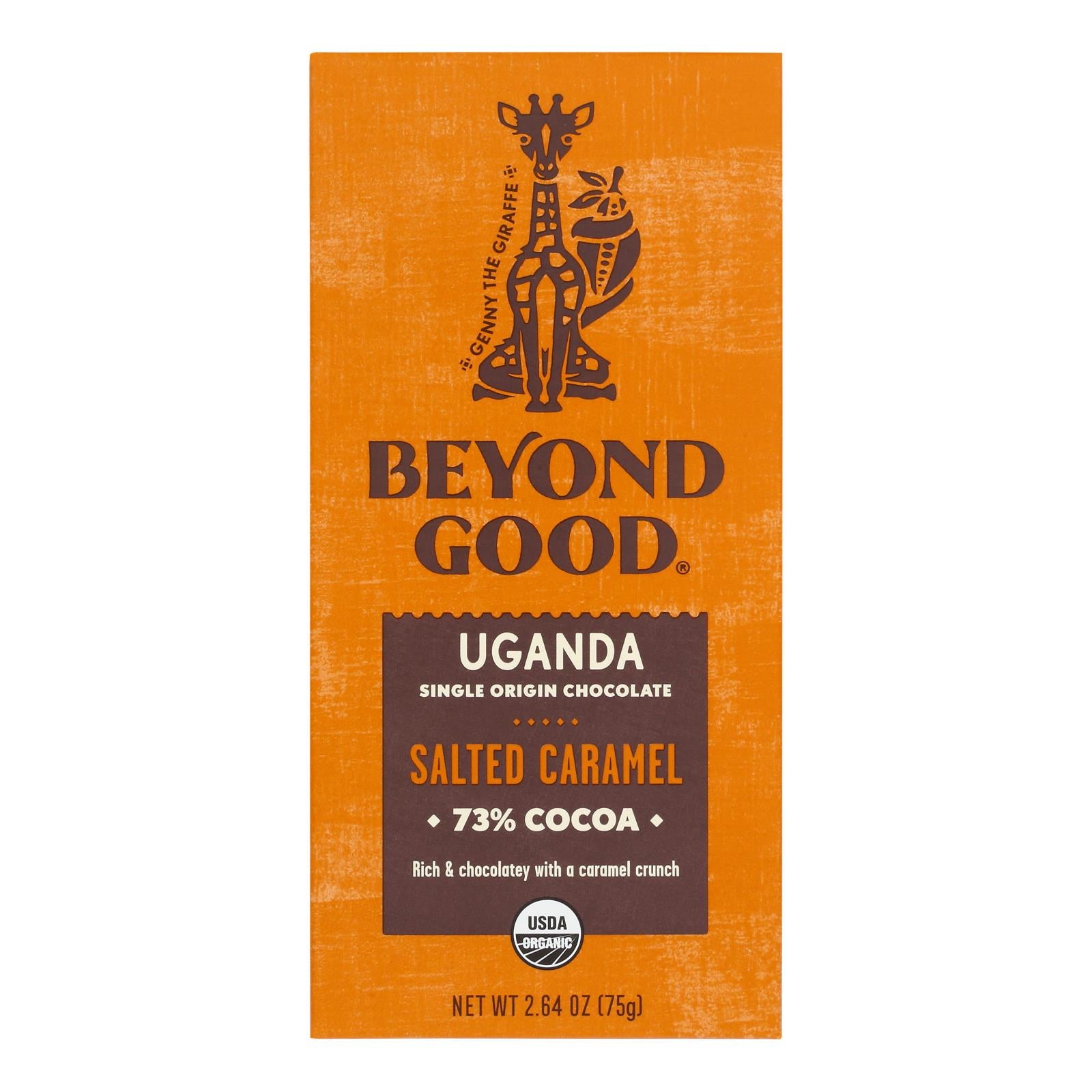 Beyond Good - Bar Salt Caramel Dark Chocolate - Case of 12-2.64 OZ