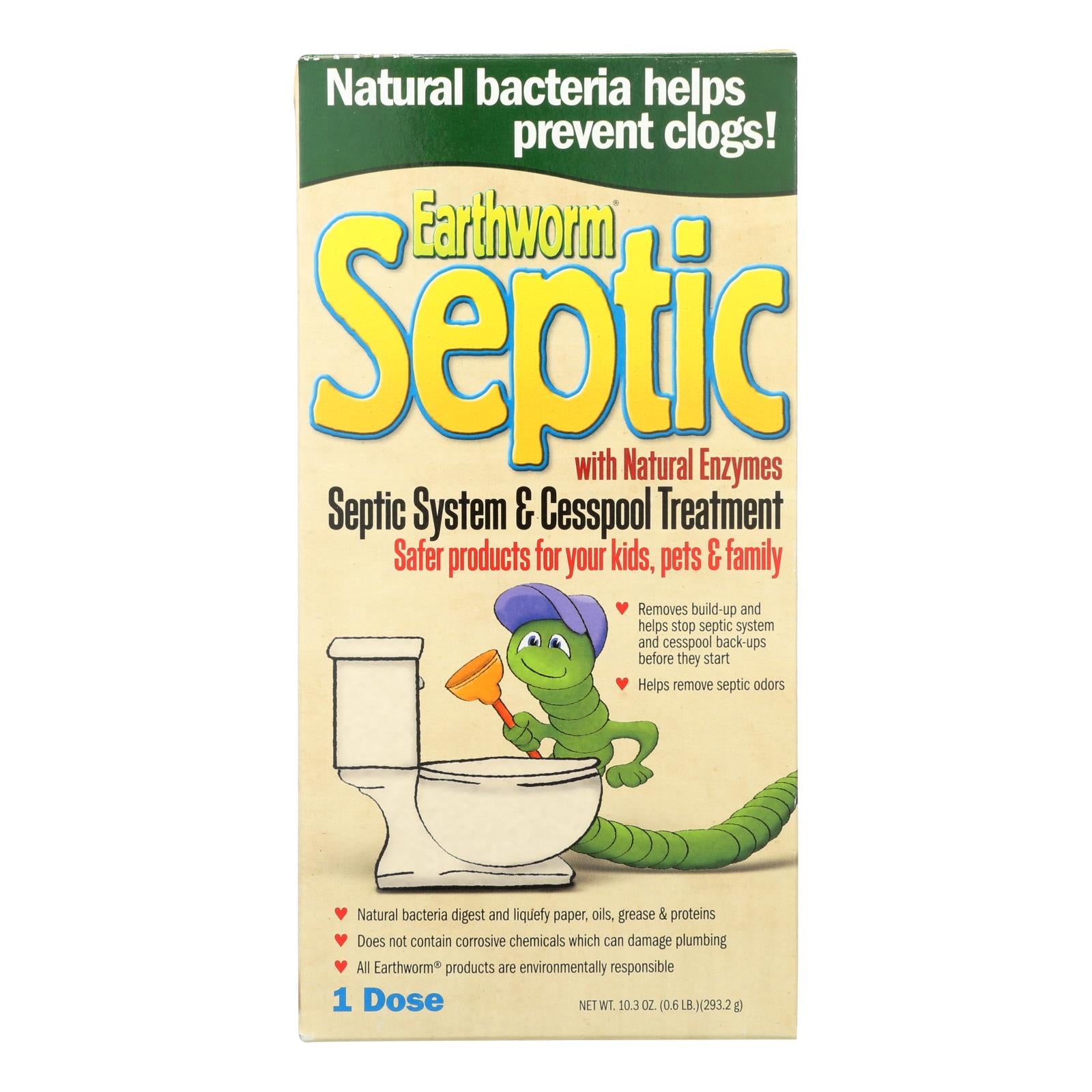 Earthworm Septic System Treatment - Case of 6 - 10.3 FL oz.