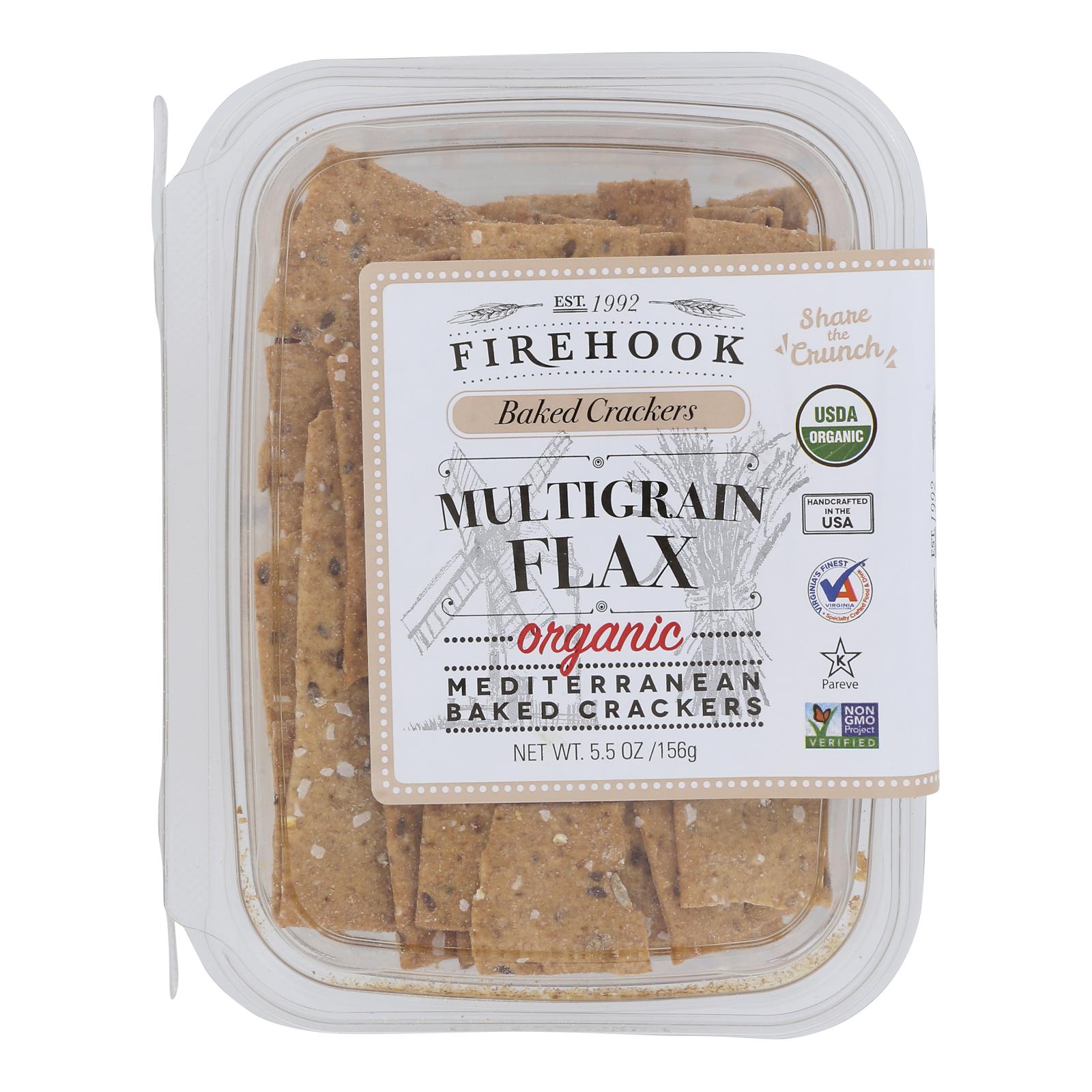 Firehook Mediterranean Baked Crackers - Case Of 8 - 5.5 Oz