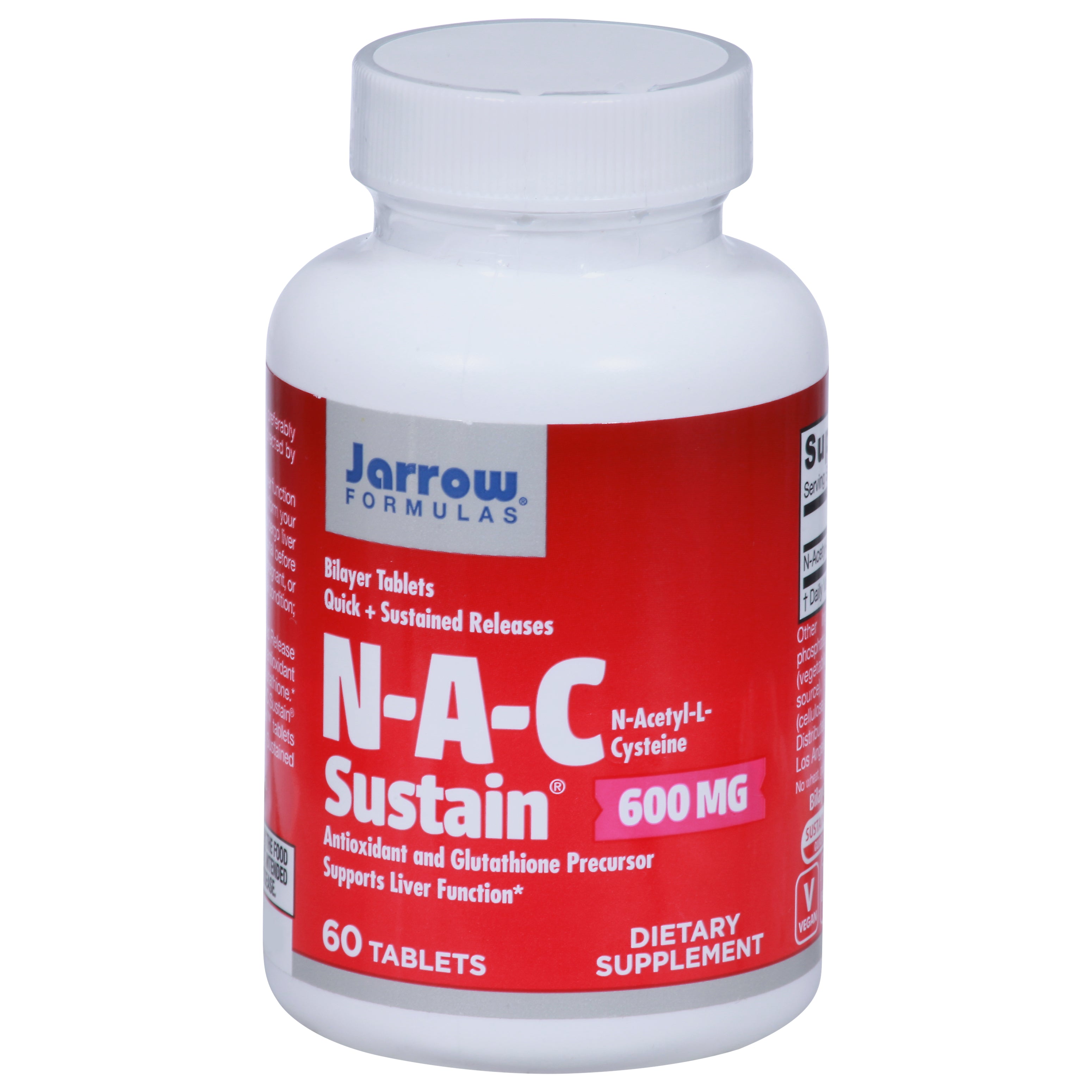Jarrow Formulas 600 mg N-A-C Sustain 60 Tablets - Case of 1
