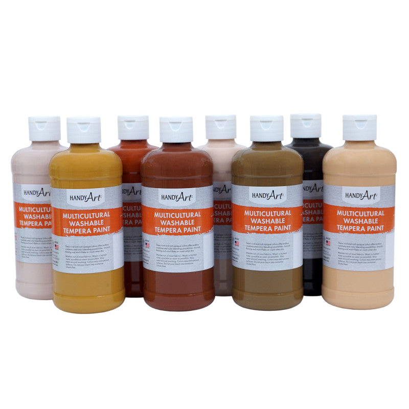 HANDY ART - Washable Tempera 8-Pint Multicultural Set
