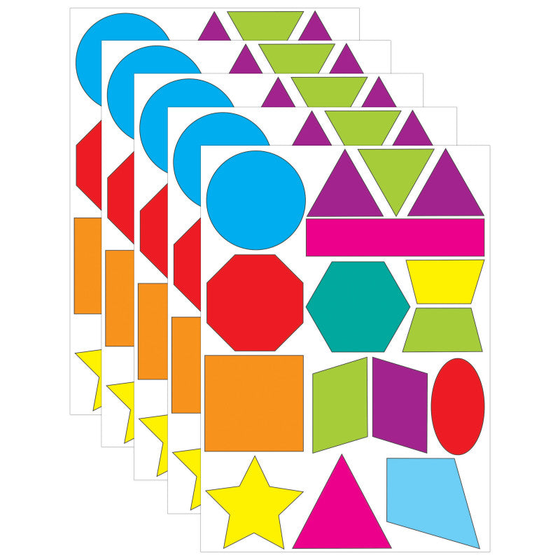 ASHLEY PRODUCTIONS - Math Die-Cut Magnets, Shapes, 16 Per Pack, 5 Packs