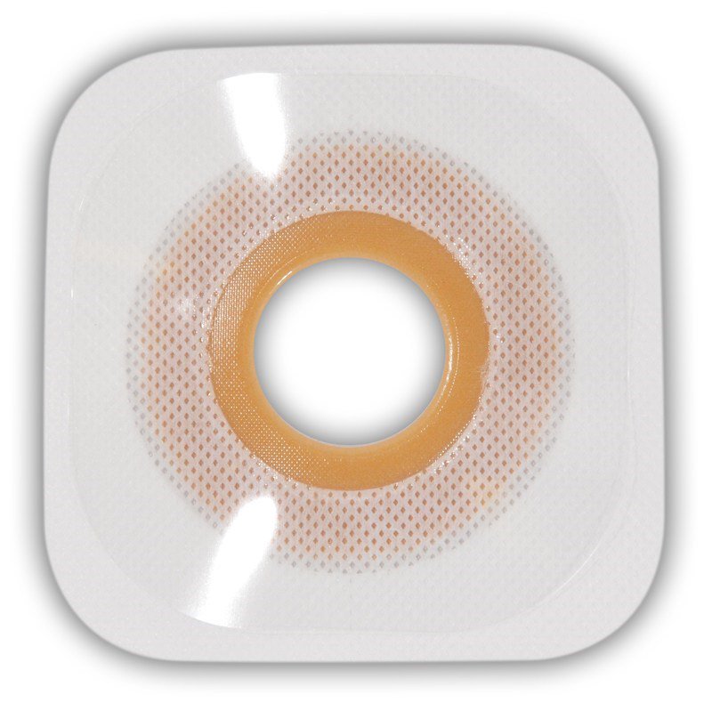 ConvaTec - Ostomy Barrier Esteem synergy® Precut, Standard Wear Stomahesive® Adhesive Small Flange Esteem Synergy™ System Hydrocolloid 1-1/8 Inch Opening 4 X 4 Inch [10/BX]