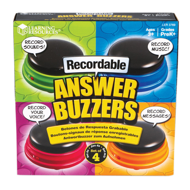 LEARNING RESOURCES - Recordable Answer Buzzers, Set of 4