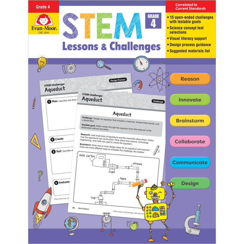 EVAN-MOOR - STEM Lessons & Challenges, Grade 4