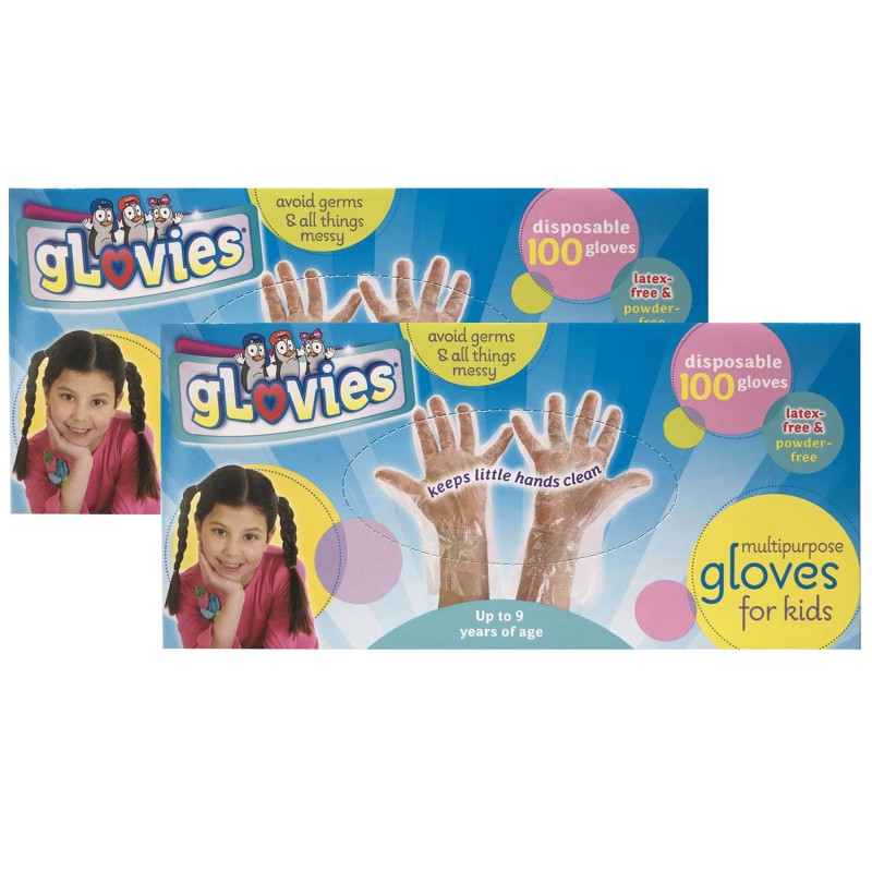 GLOVIES - Multipurpose Disposable Gloves, 100 Per Box, Pack of 2