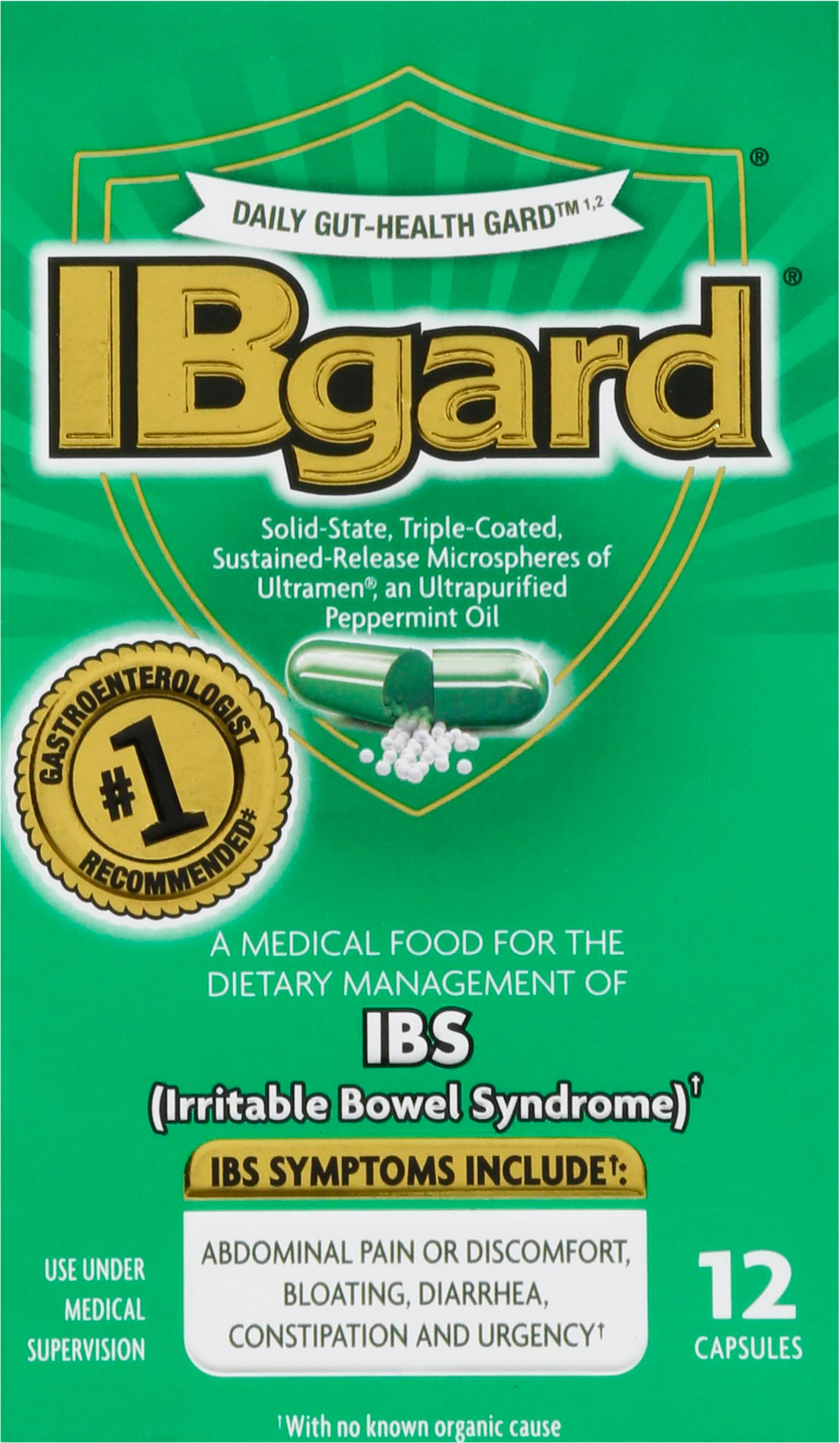 IBgard Irritable Bowel Syndrome 12 Capsules - Case of 3