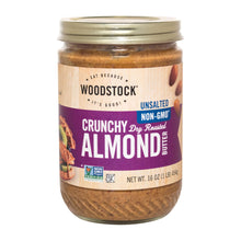 Load image into Gallery viewer, Woodstock Unsalted Non-gmo Crunchy Dry Roasted Almond Butter - Case Of 12 - 16 Oz