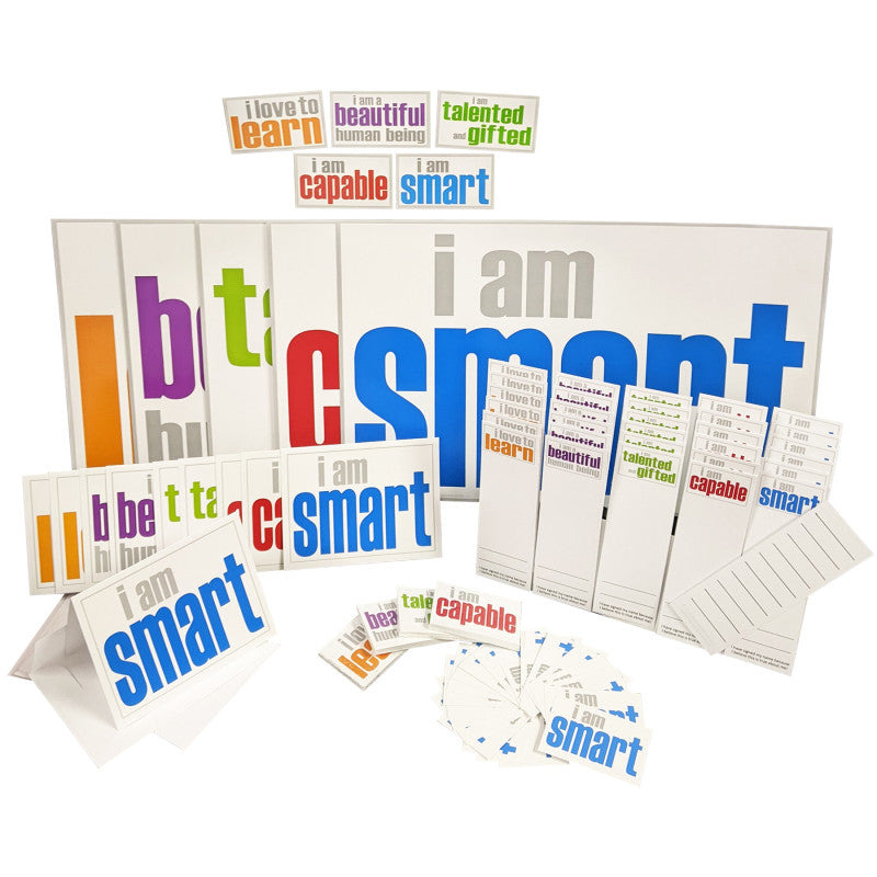 INSPIRED MINDS - Self-Esteem Ultra Booster Set, Posters, Magnets, Notes, Page Keepers, Note Cards, 150 Pieces