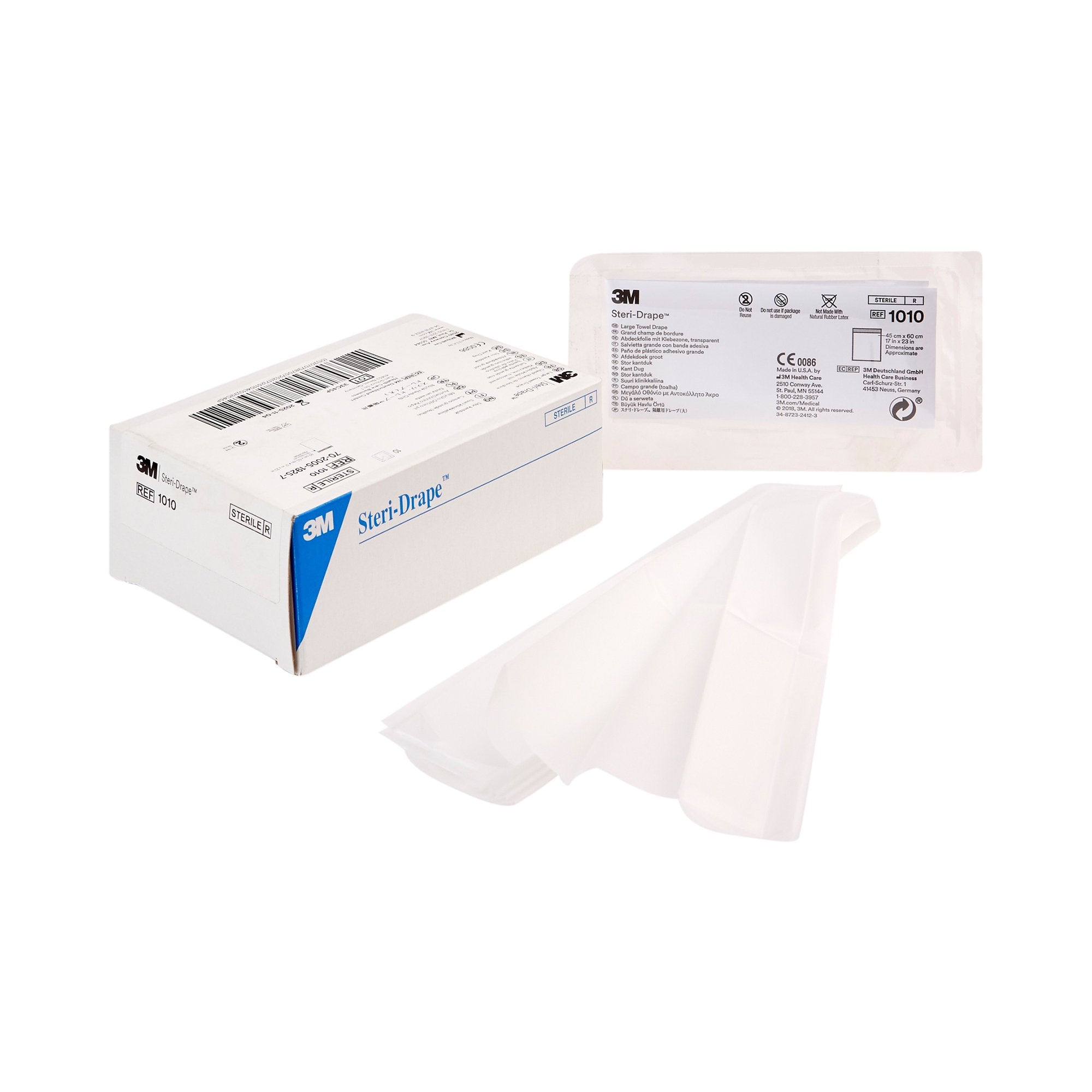 Solventum Corporation - General Purpose Drape 3M™ Steri-Drape™ Large Towel Drape 17 W X 23 L Inch Sterile [10/BX]
