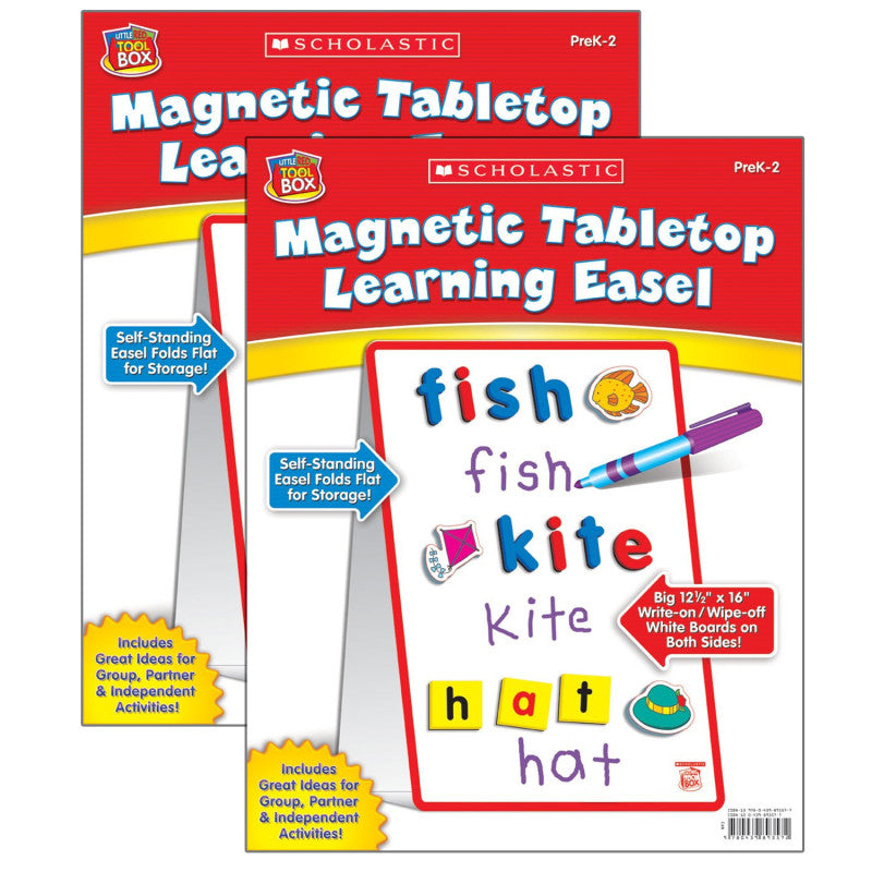 SCHOLASTIC TEACHING SOLUTIONS - Little Red Tool Box Magnetic Tabletop Learning Easel, Pack of 2