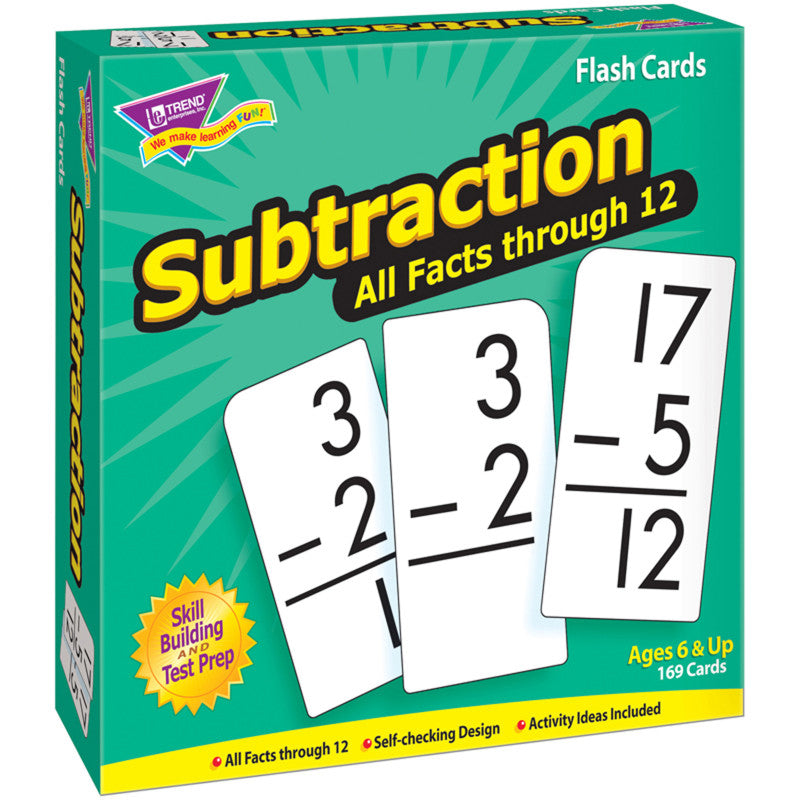 TREND - Subtraction 0-12 All Facts Skill Drill Flash Cards