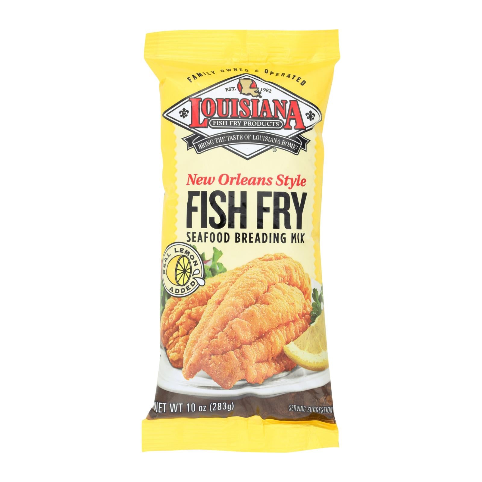 La Fish Fry New Orleans Style - Lemon - Case Of 12 - 10 Oz.