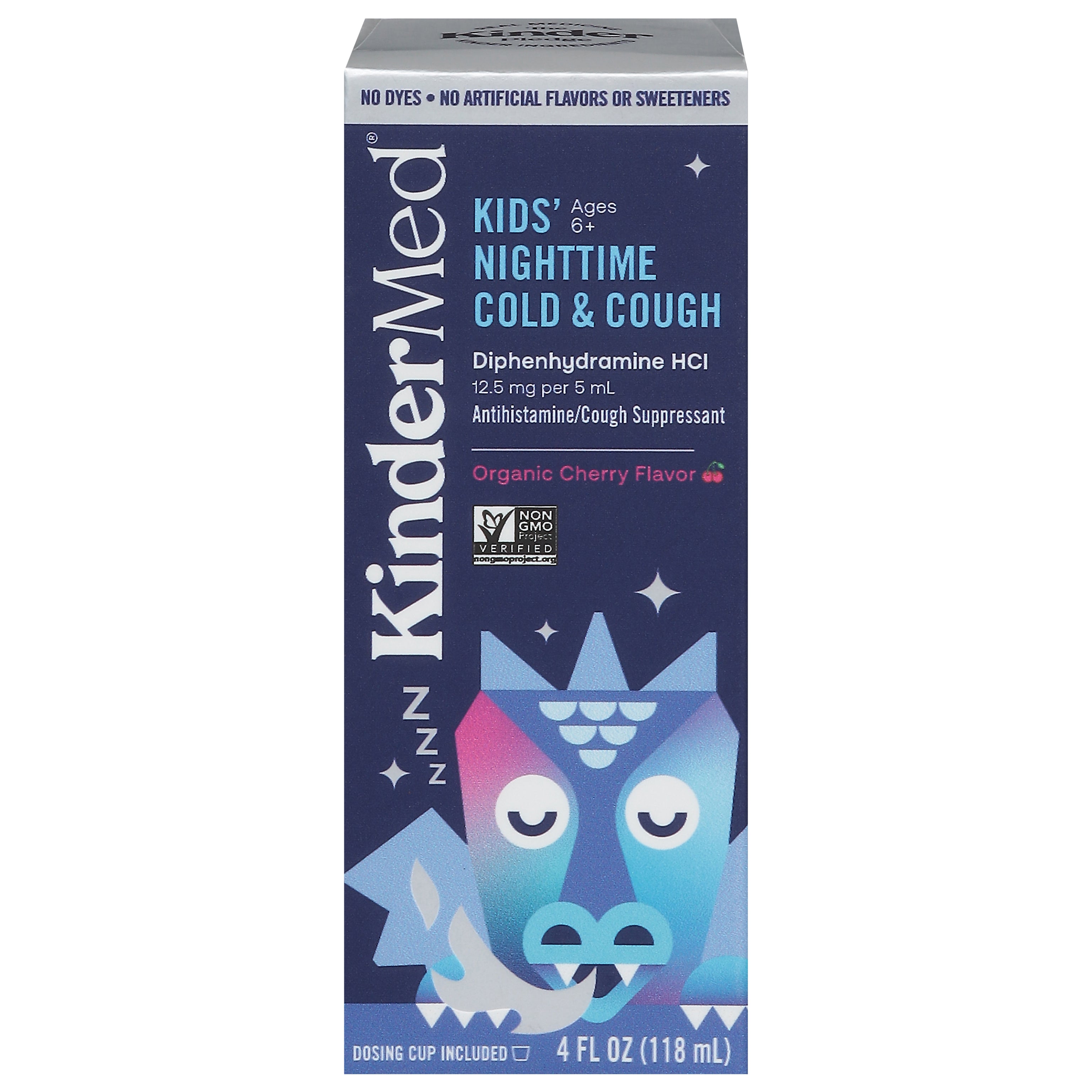 KinderMed Ages 6+ Kids' Nighttime Cold & Cough 4 fl oz - Case of 1