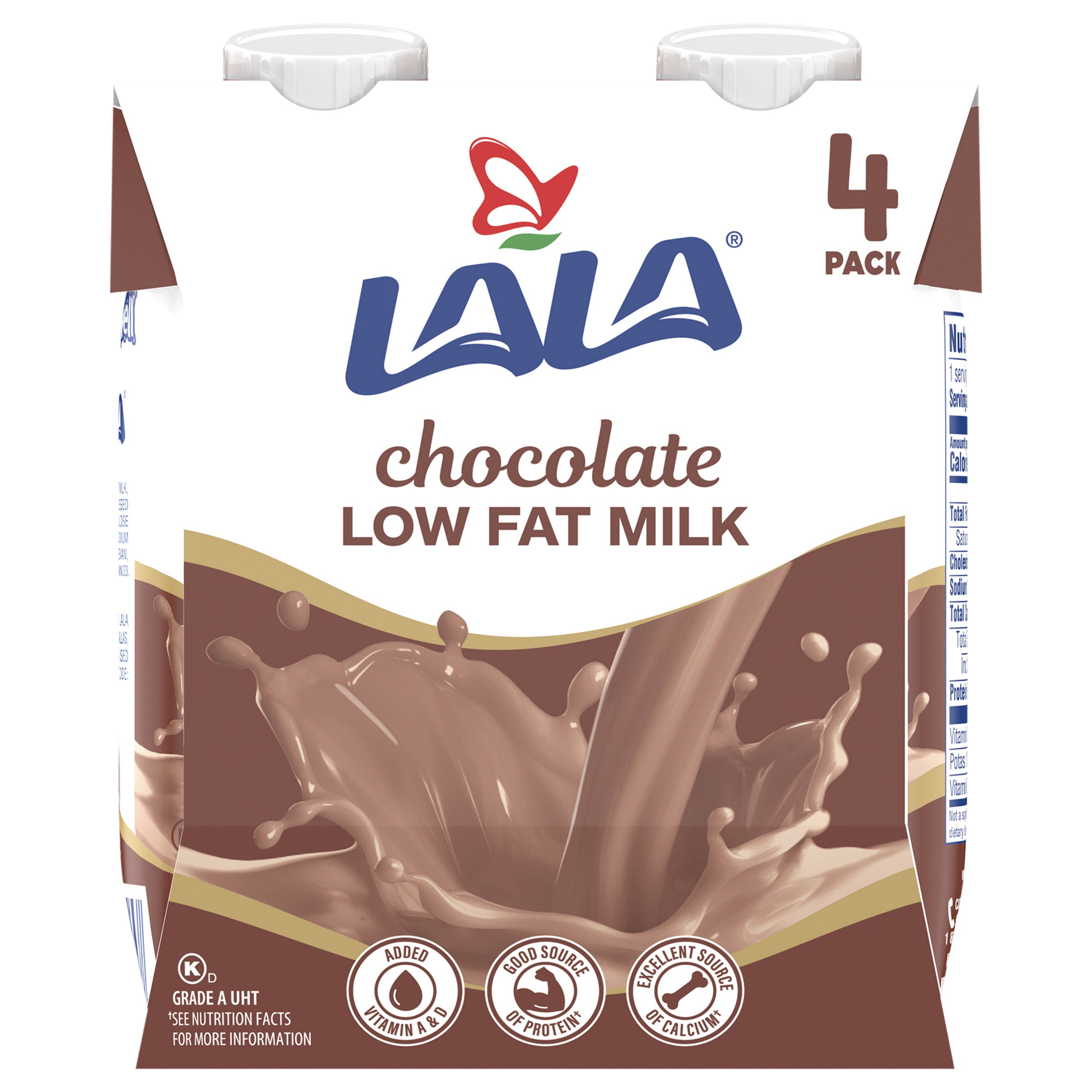 Lala Low Fat Chocolate Milk 4 ea - Case of 6