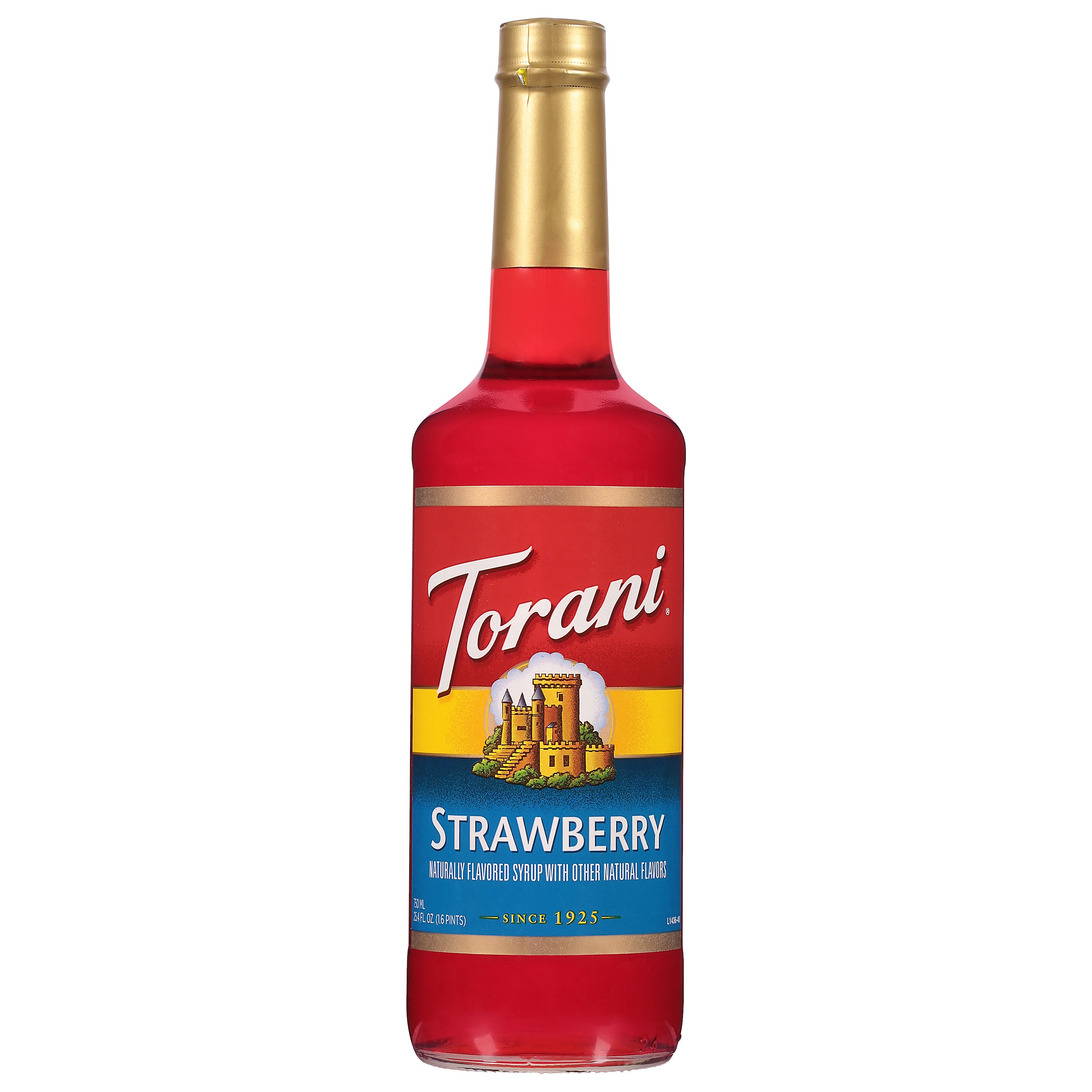 Torani Strawberry Syrup 25.4 fl oz - Case of 12
