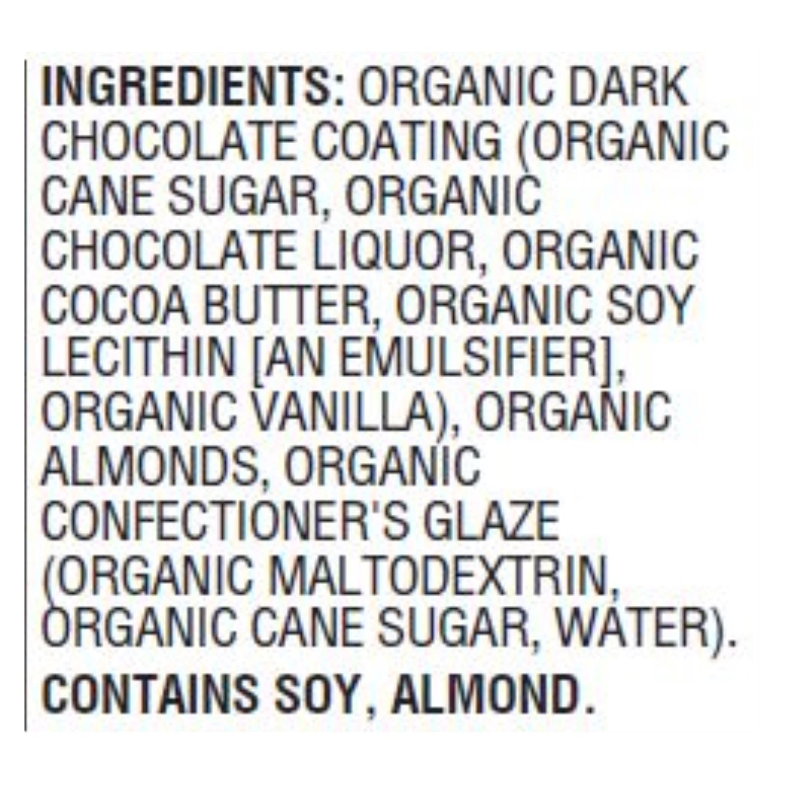 Woodstock Organic Dark Chocolate Almonds - Case of 8 - 6.5 OZ