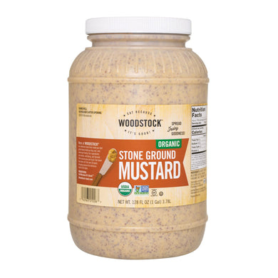Woodstock Organic Stone Ground Mustard - Case Of 4 - 128 Oz