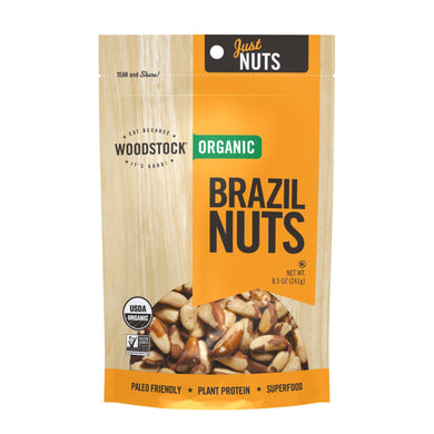 Woodstock Organic Brazil Nuts - Case Of 8 - 8.5 Oz