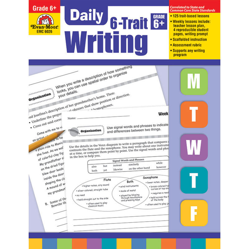 EVAN-MOOR - Daily 6-Trait Writing Book, Grade 6+