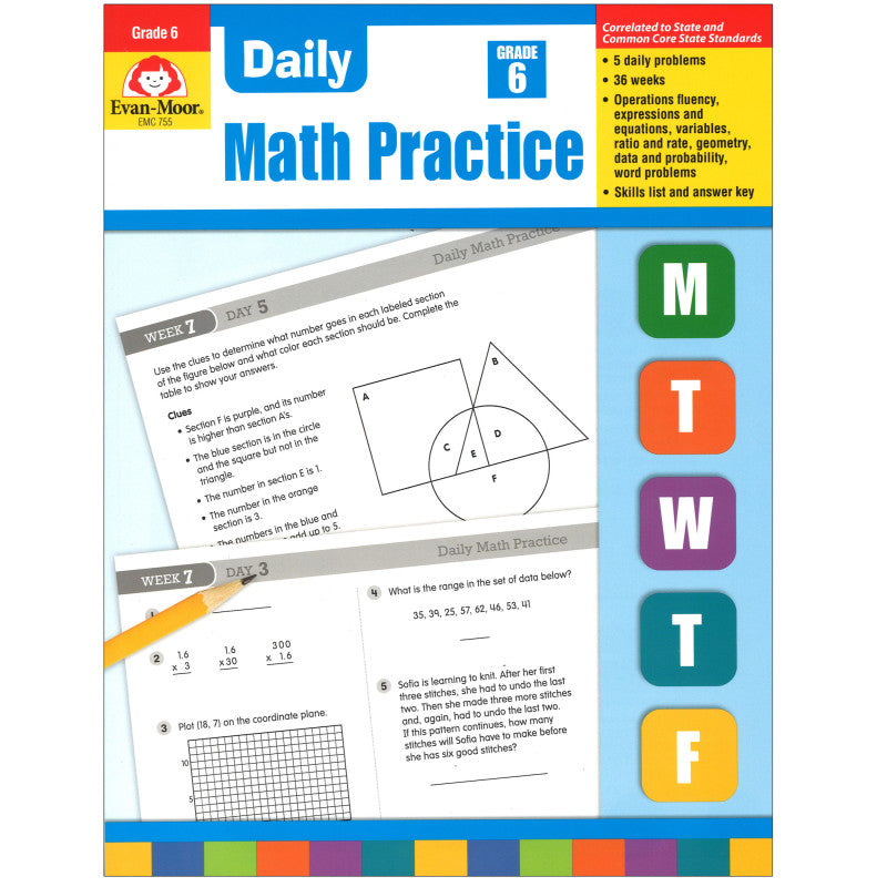 EVAN-MOOR - Daily Common Core Math Practice, Grade 6