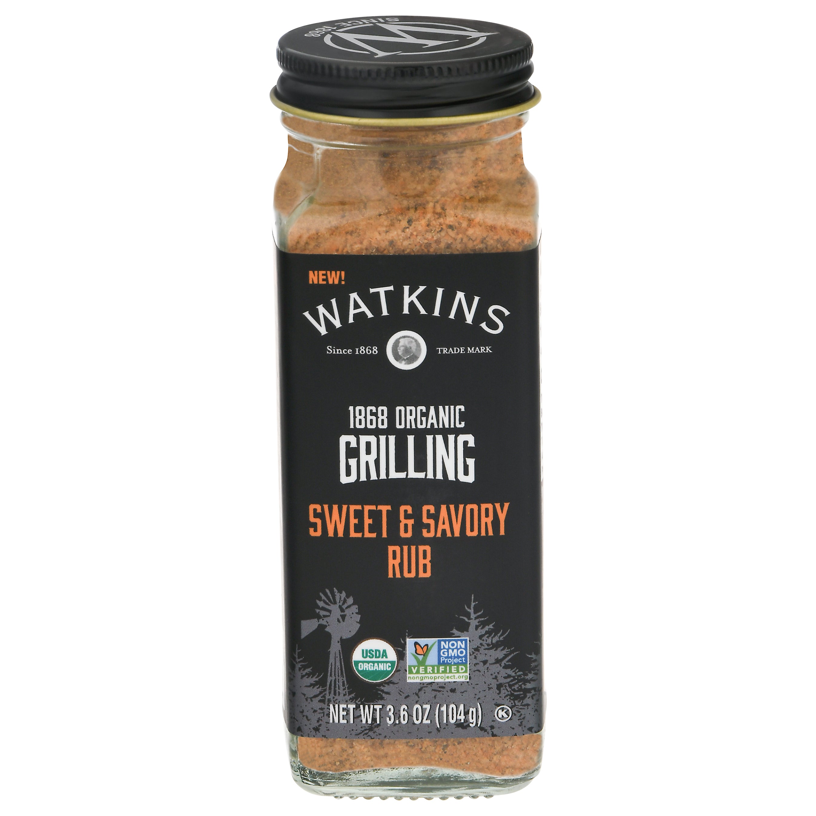Watkins Organic Grilling Sweet & Savory Rub 3.6 oz - Case of 3