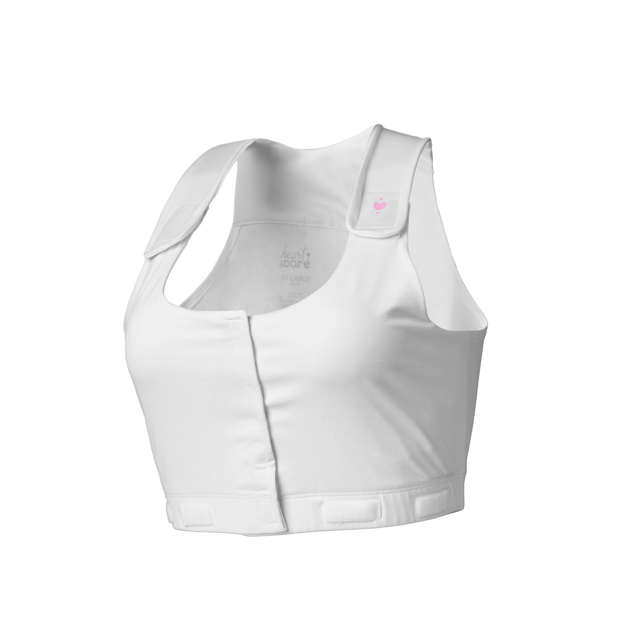 heart&core Sports and Medical LLC - Post-Surgical Bra Larissa White Super Queen Size 56 to 60 Inch [1/EA]