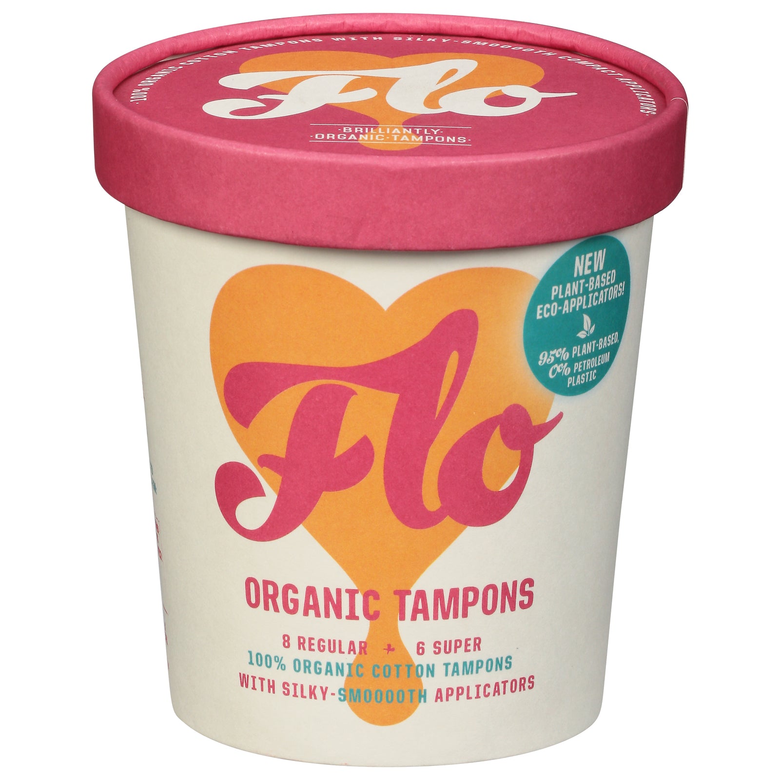 Flo - Tampon Organic Eco-applicator - Case of 12-14 CT