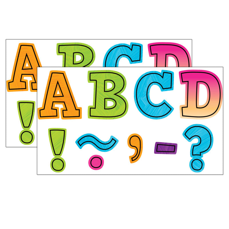 TEACHER CREATED RESOURCES - Brights 4Ever Bold Block 3" Magnetic Letters, 55 Pieces Per Pack, 2 Packs