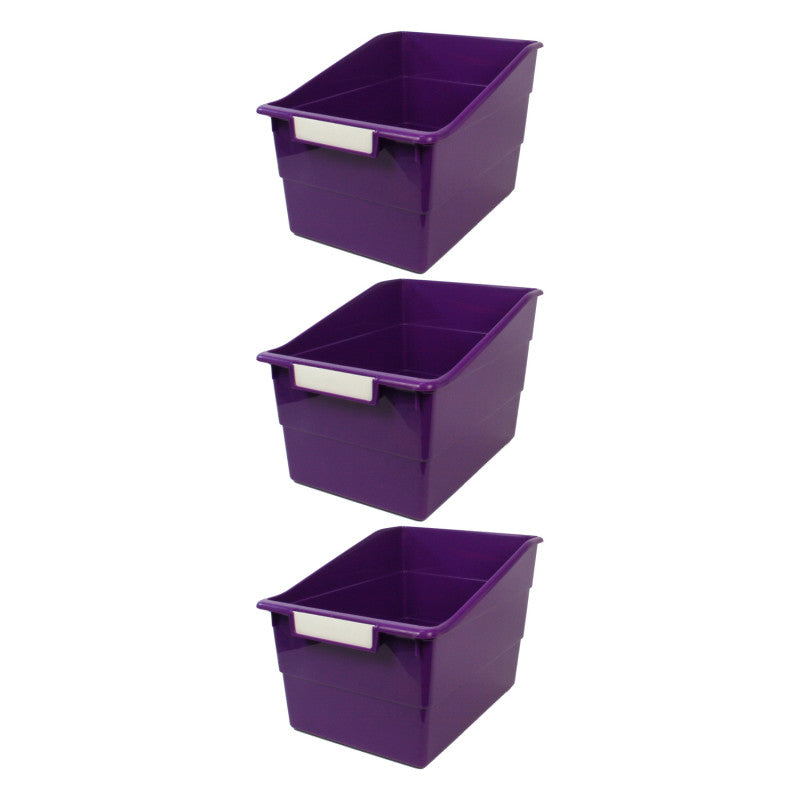 ROMANOFF - Tattle® Wide Shelf File, Purple, Pack of 3