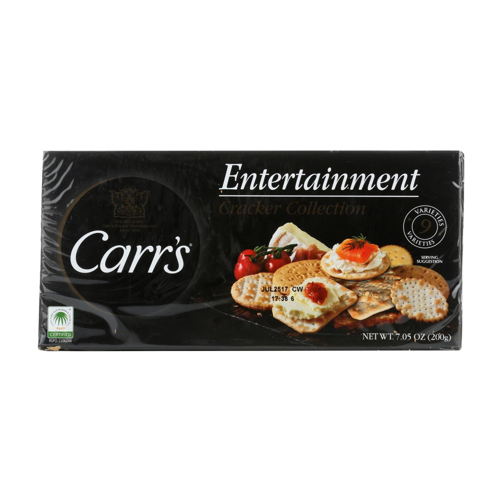 Carr's Crackers Entertainment Collection - Case Of 12 - 7.05 Oz
